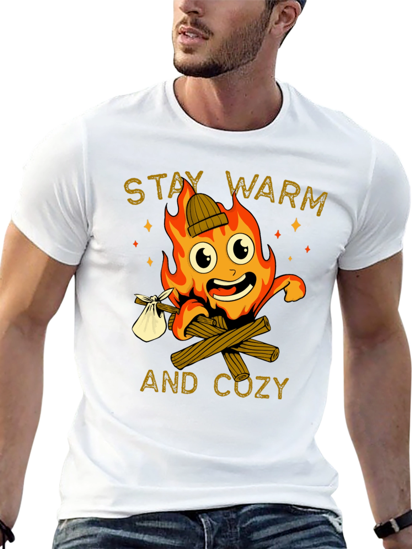 Stay Warm and Cozy Campfire T-Shirt