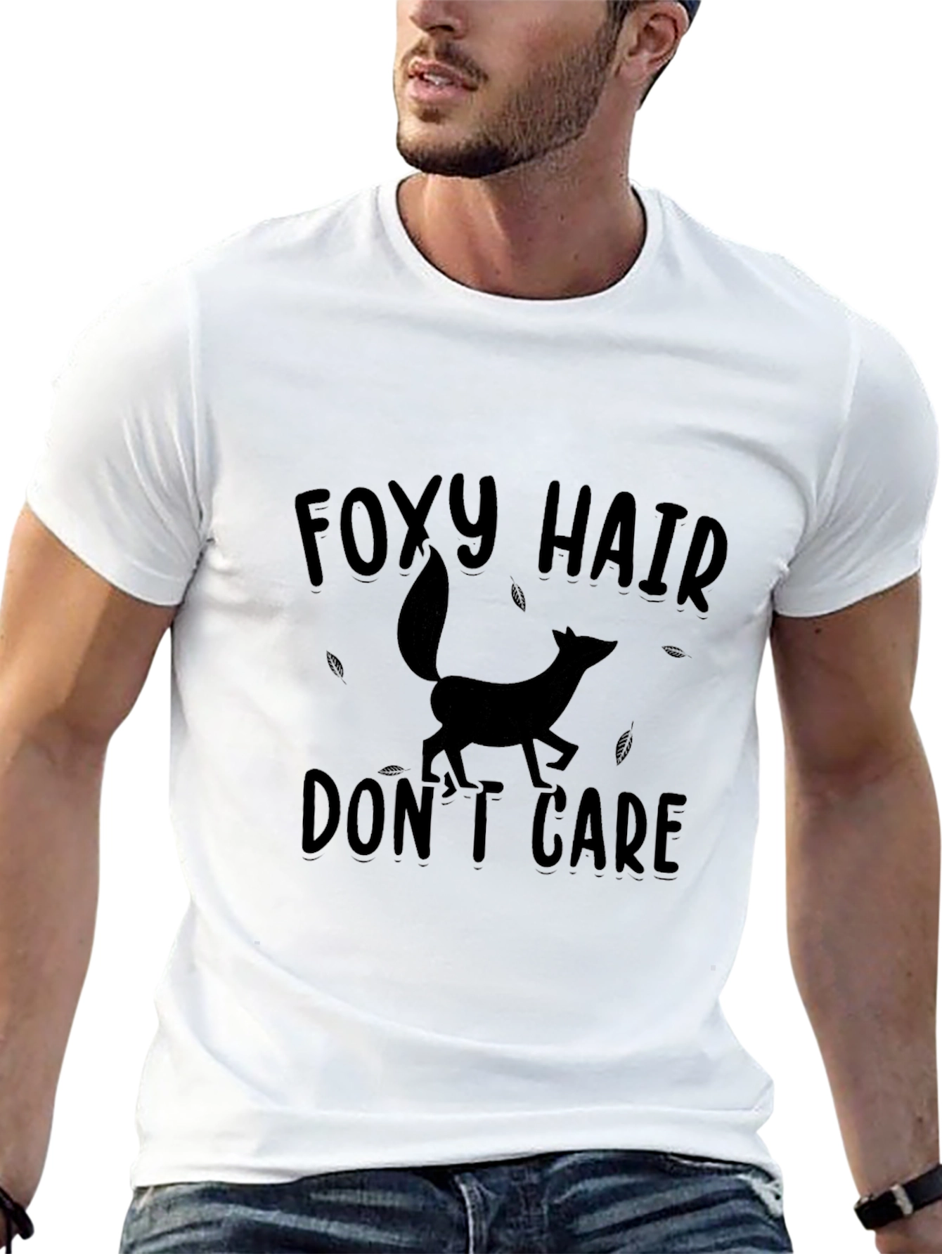 Foxy Hair Dont Care Black Graphic Tee