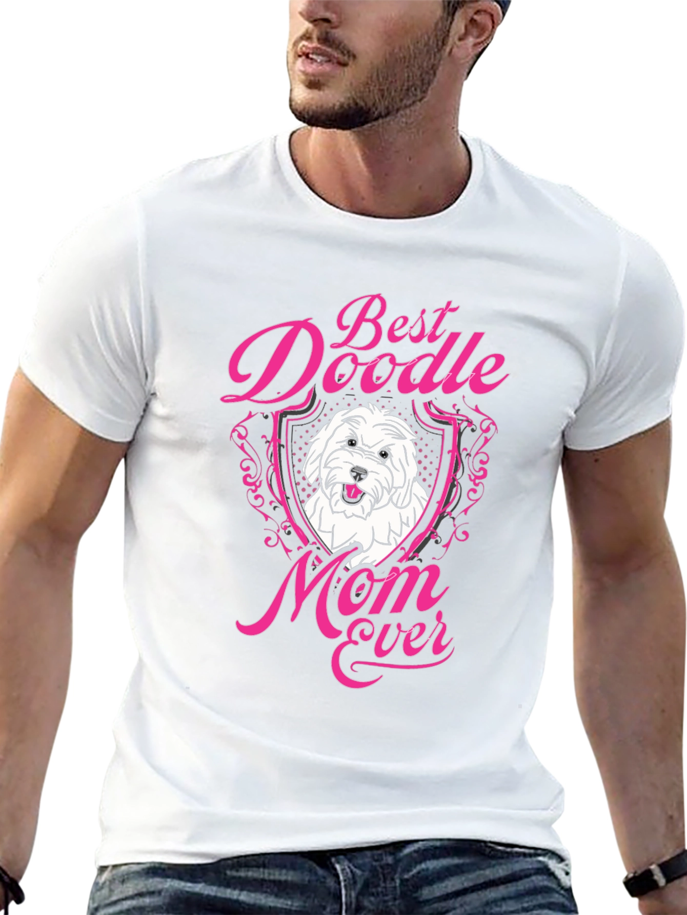 Best Doodle Mom Ever Black T-Shirt