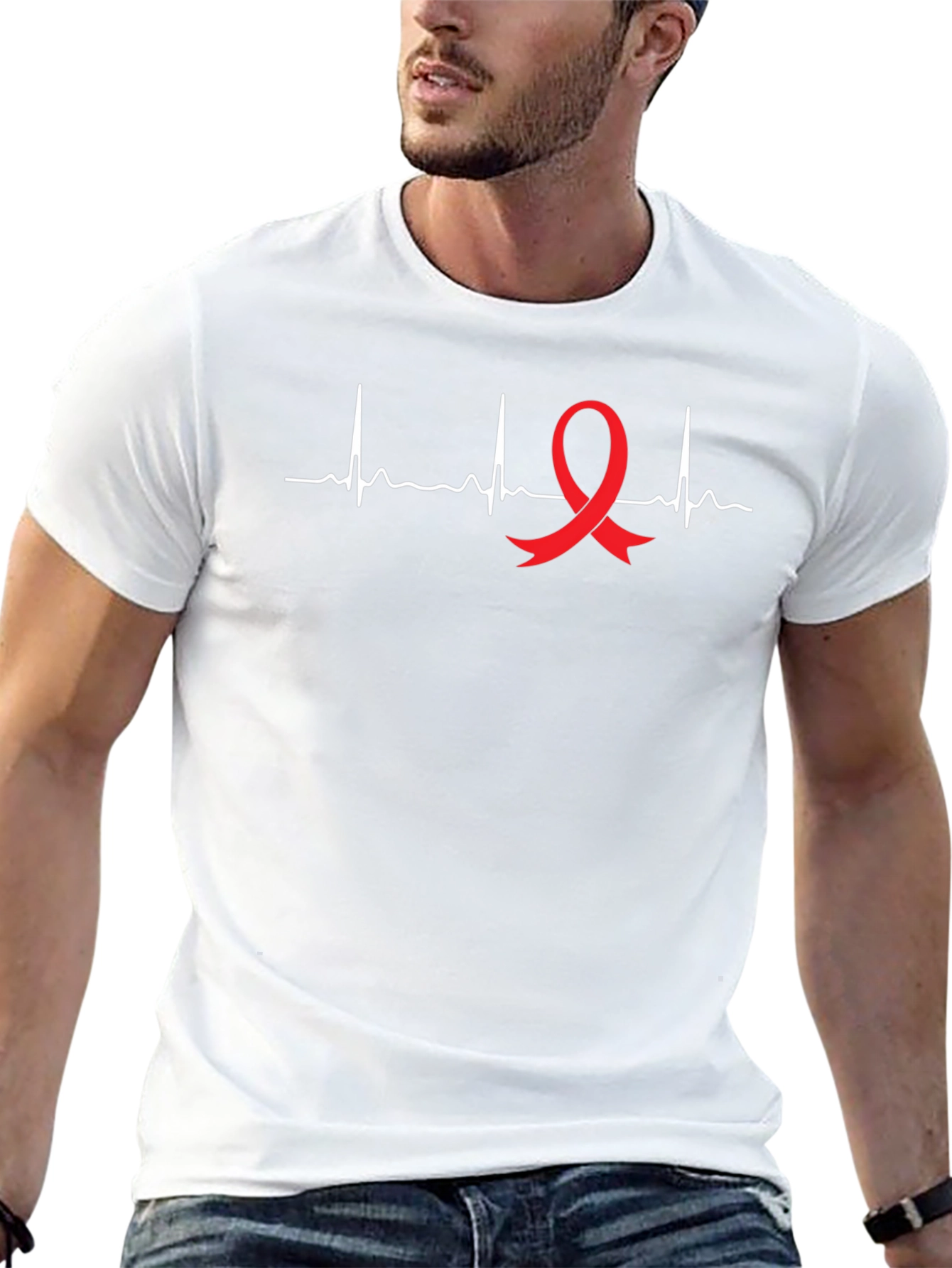 Heartbeat Ribbon T-Shirt - Awareness Tee