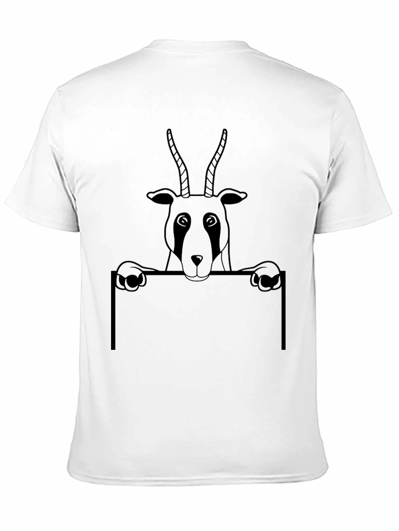 Black Antelope Graphic Print T-Shirt