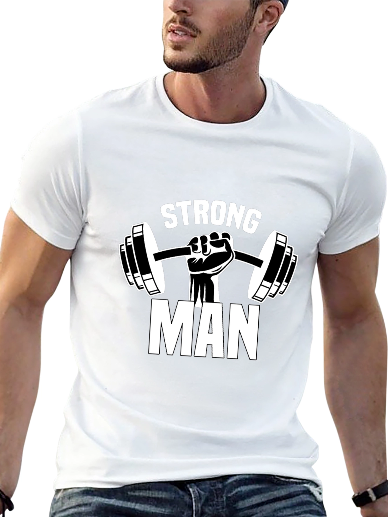 Strong Man Graphic Tee - Fitness Apparel