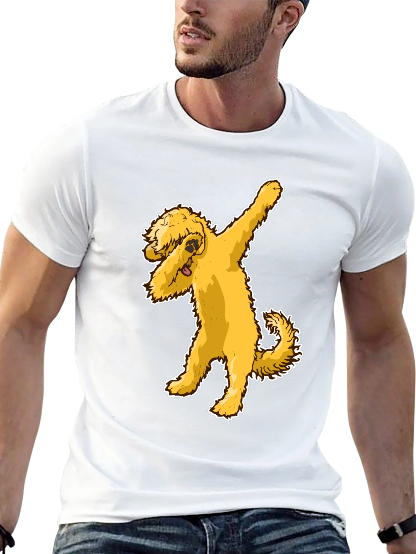 Dabbing Doodle Dog Black T-Shirt