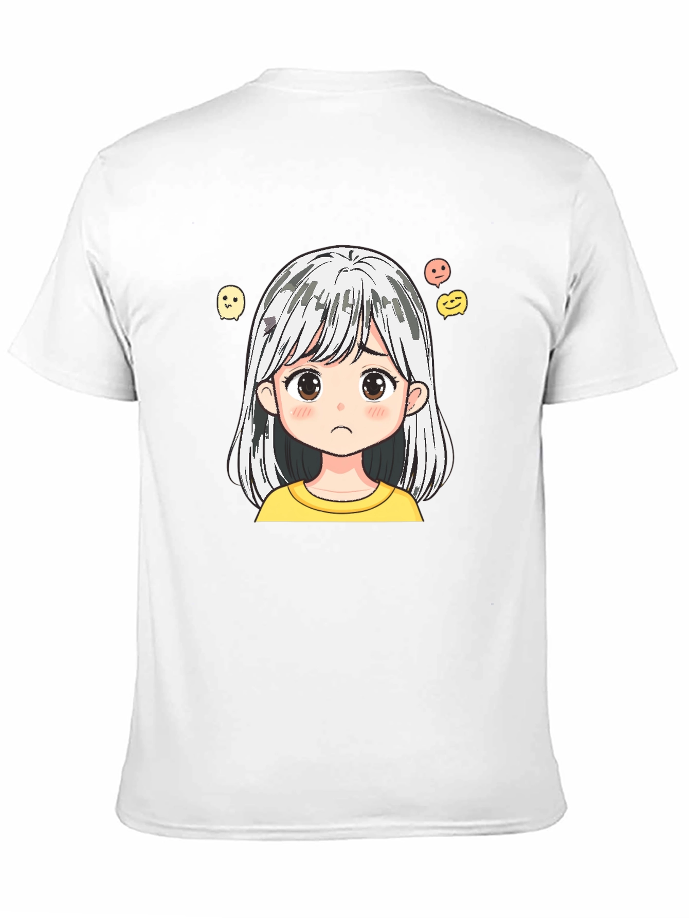 Anime Girl Graphic Black Cotton T-Shirt