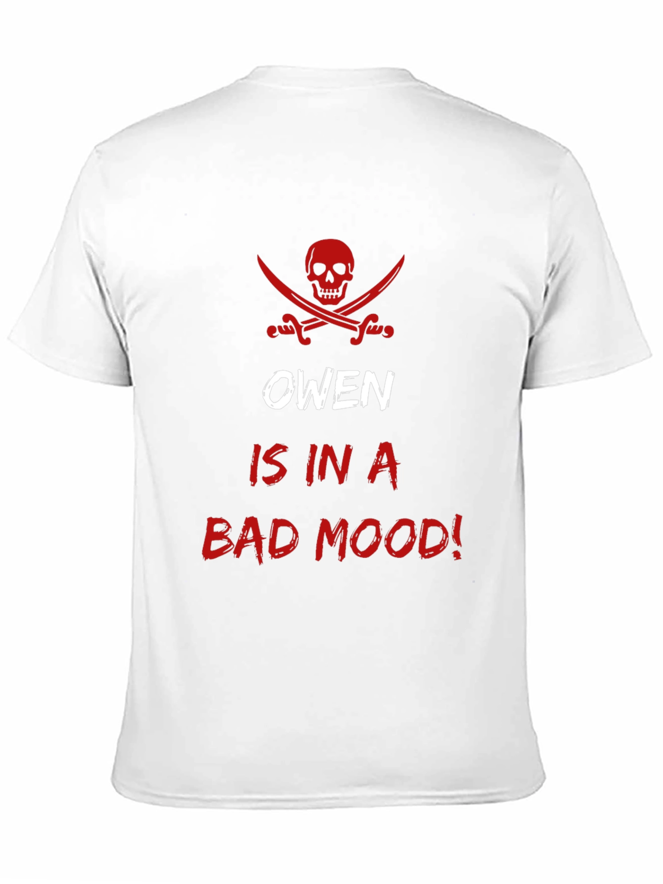 Owens Bad Mood T-Shirt - Pirate Skull Graphic Tee