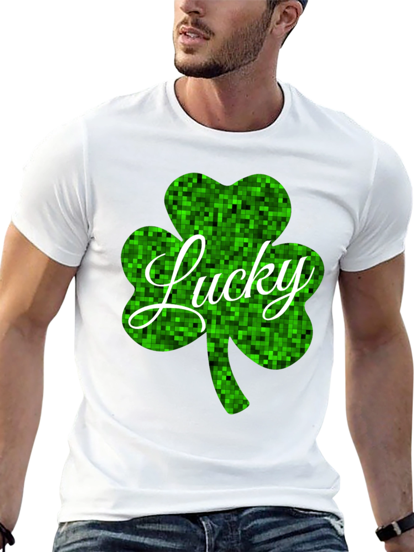 Lucky Shamrock Black T-Shirt