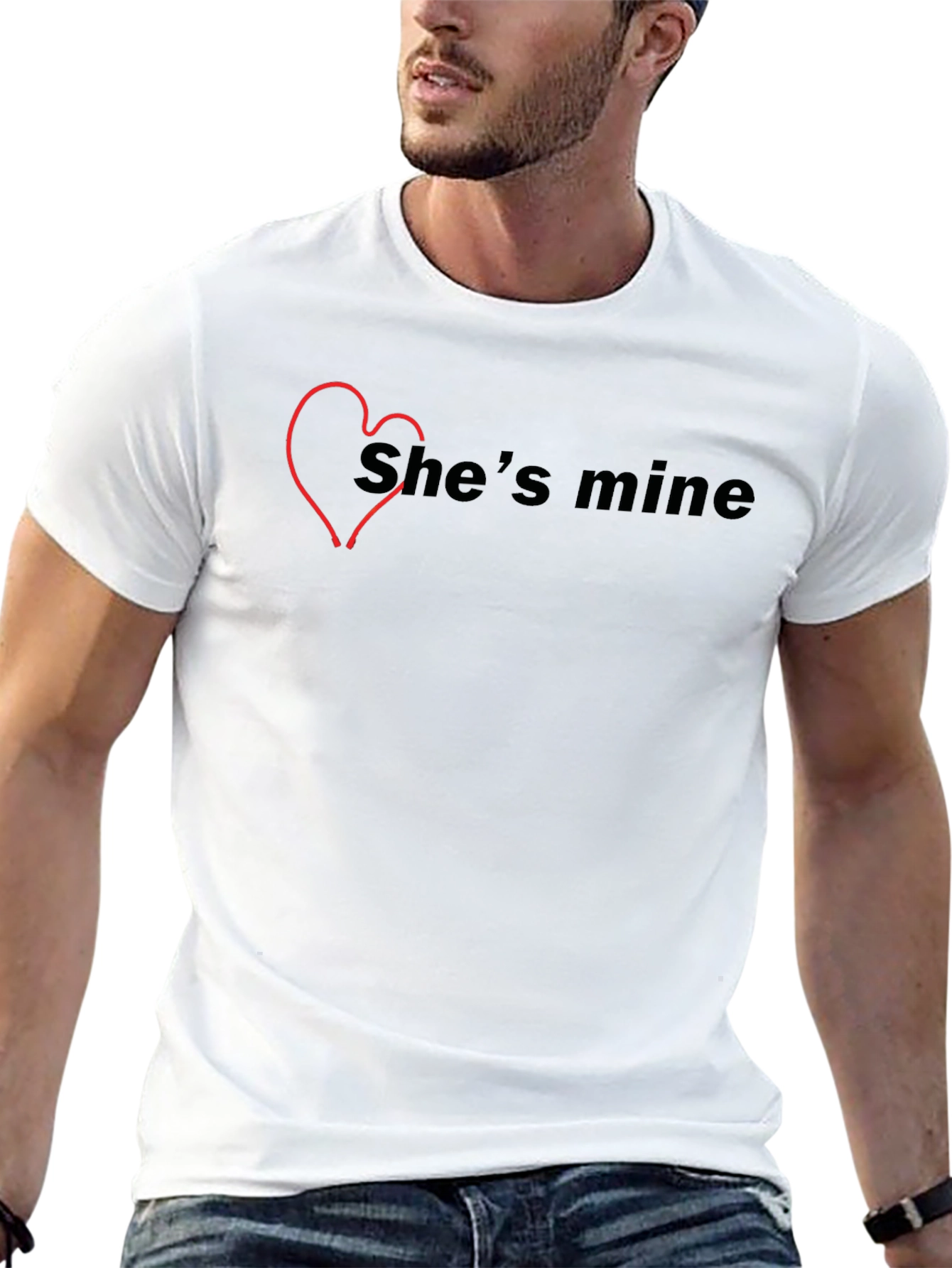 Shes Mine Graphic Tee - Trendy Couple Shirt
