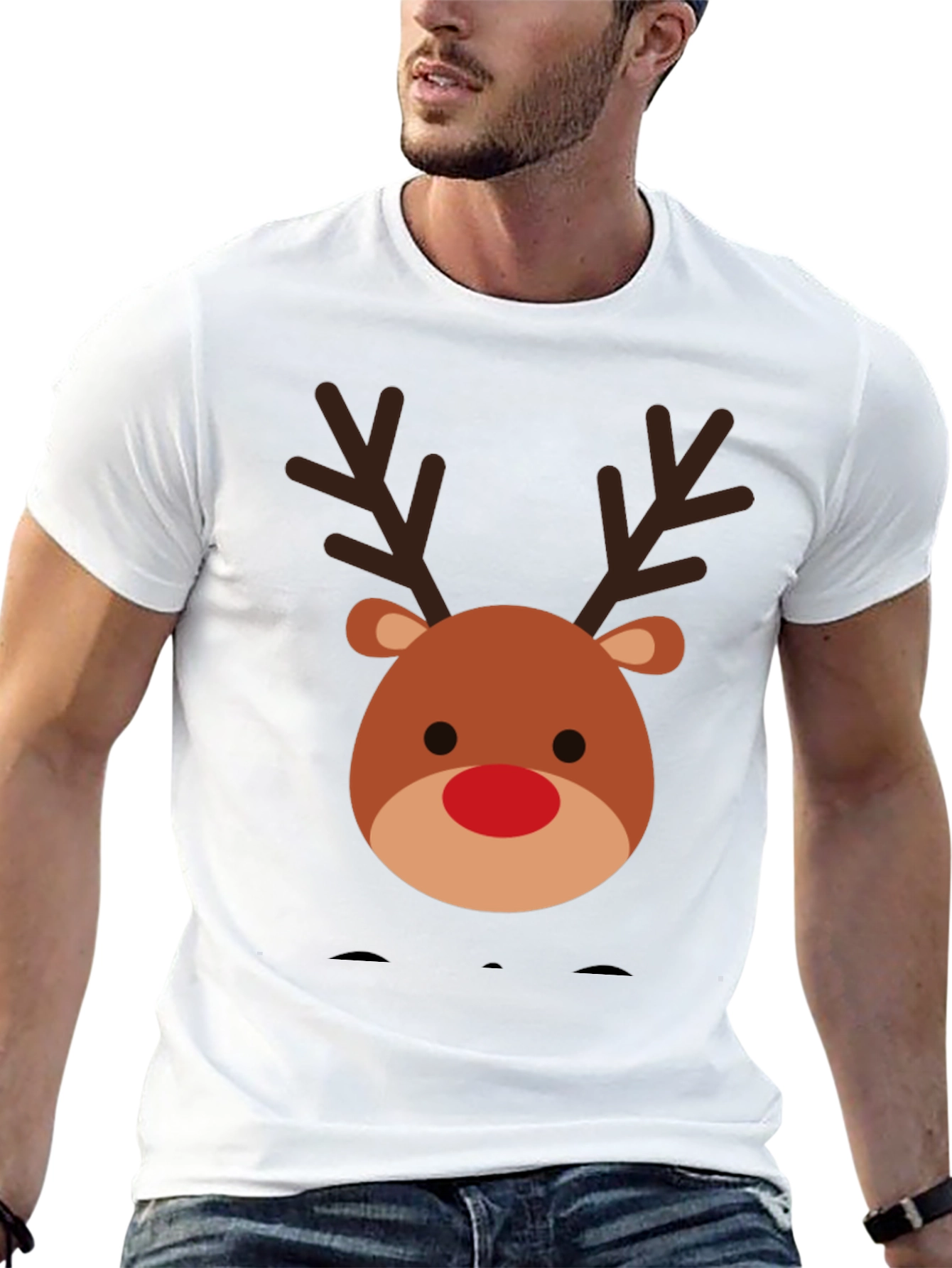 Reindeer Graphic Tee - Festive Holiday Style