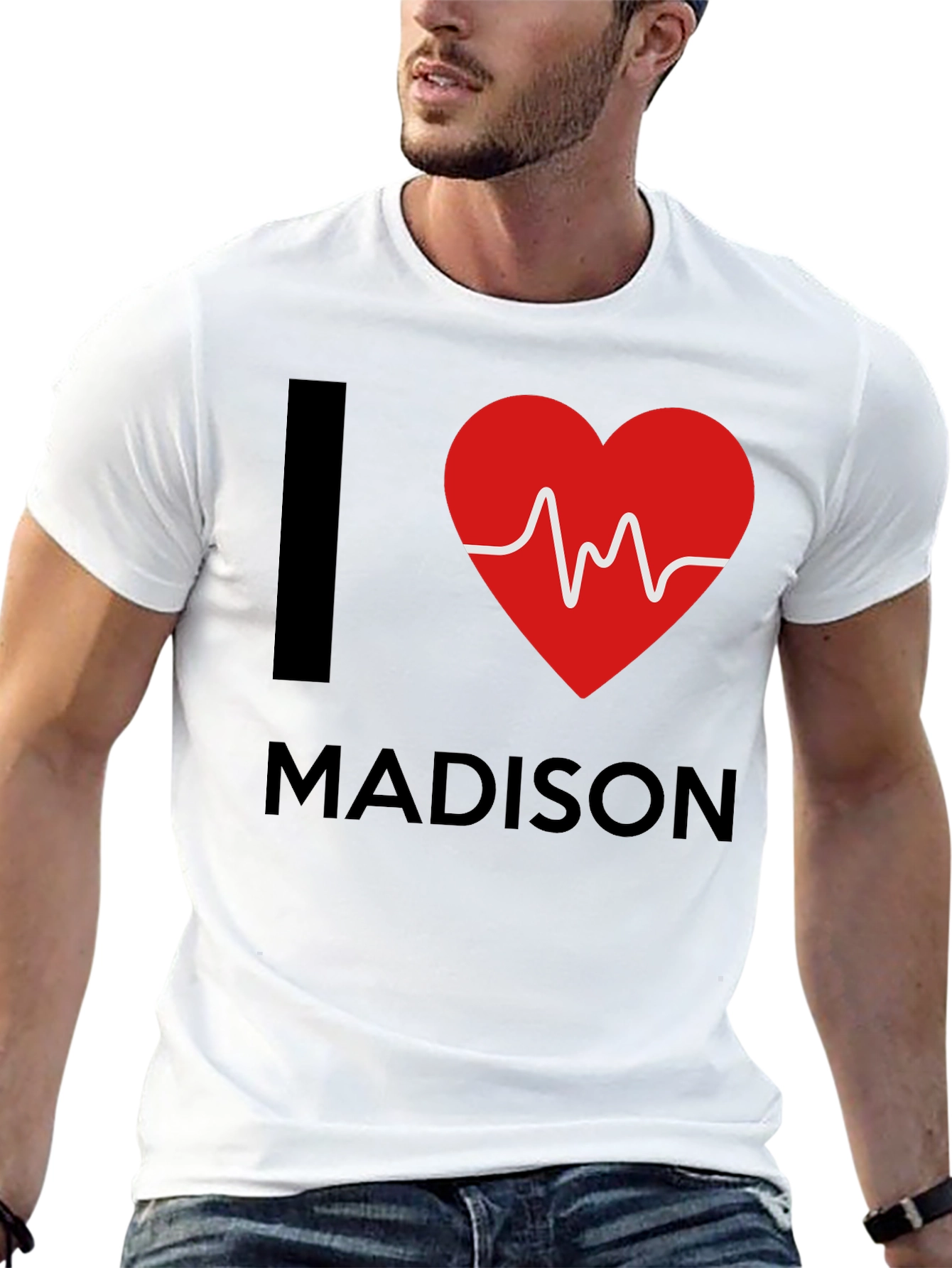 I Heart Madison Graphic T-Shirt - Black Cotton Tee