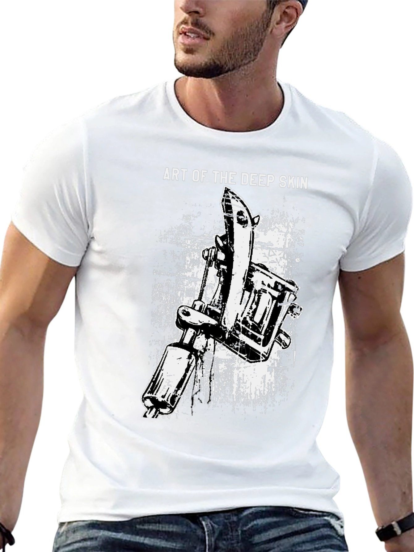 Art of the Deep Skin Tattoo Machine Black T-Shirt