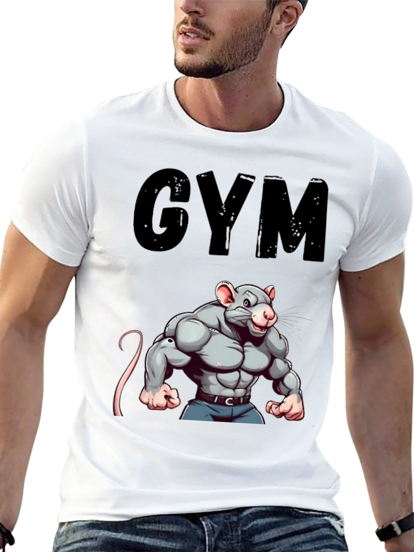 Gym Rat T-Shirt: Funny Workout Motivation Tee
