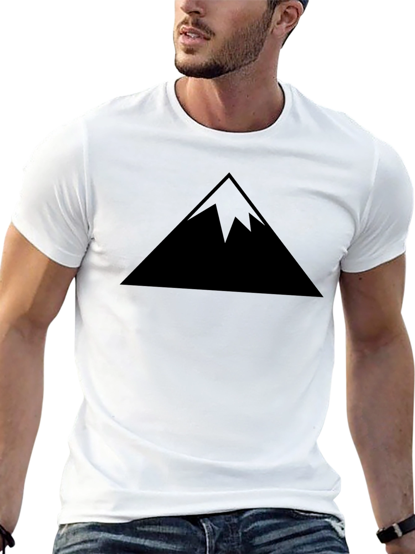Mountain Peak Graphic Tee - Black