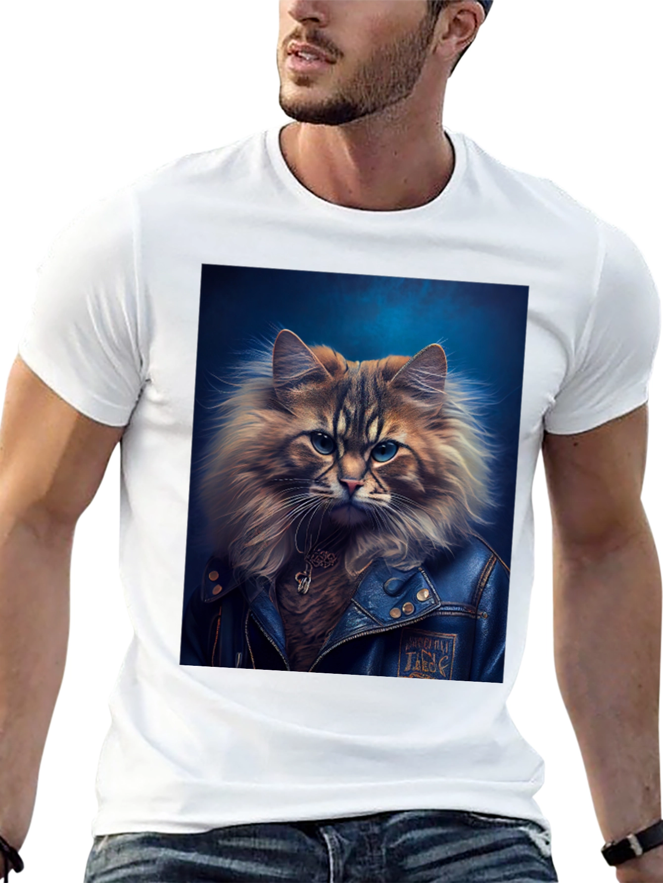 Cat Biker T-Shirt - Cool Graphic Tee