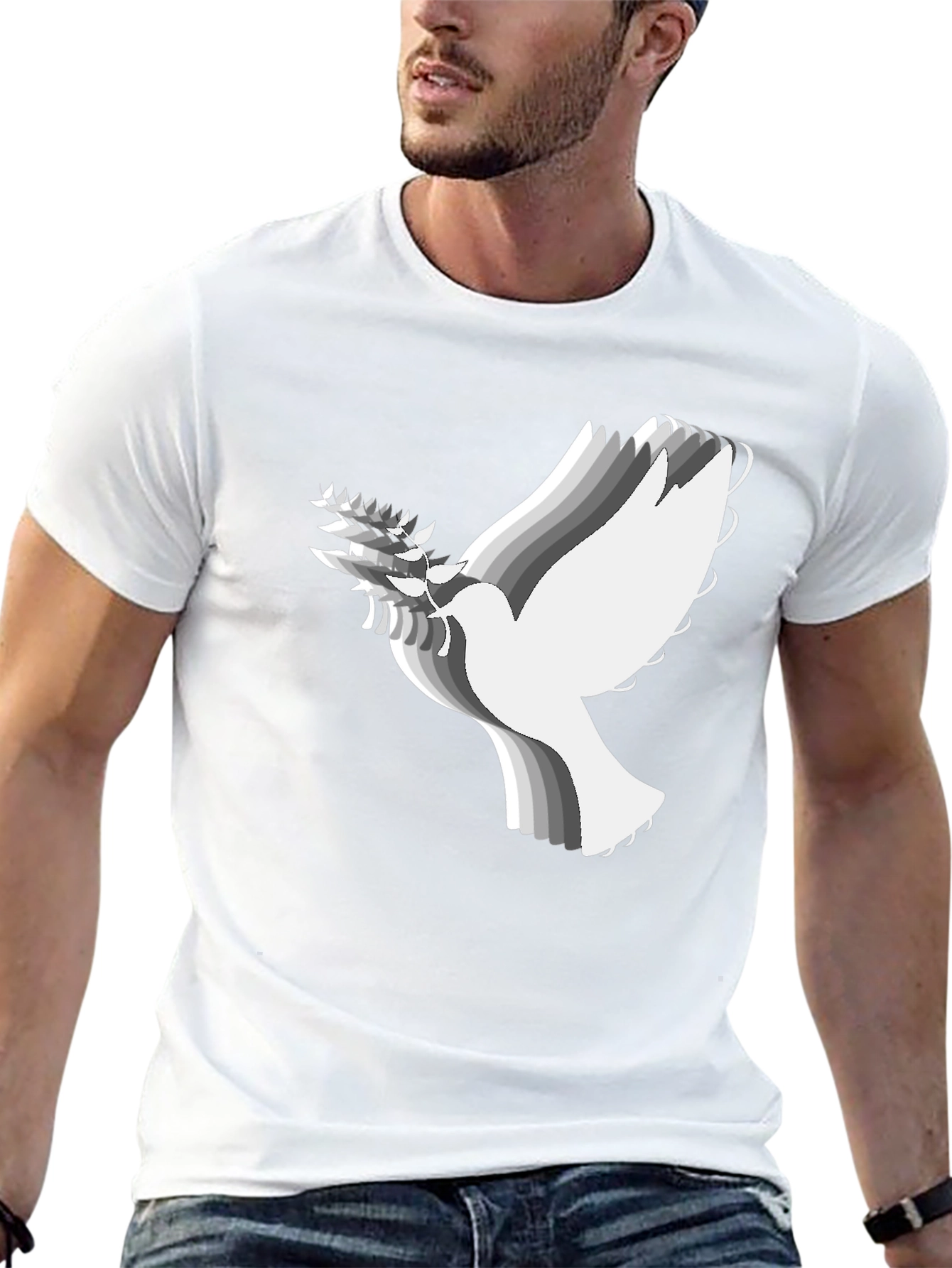 Peace Dove Graphic Tee - Black