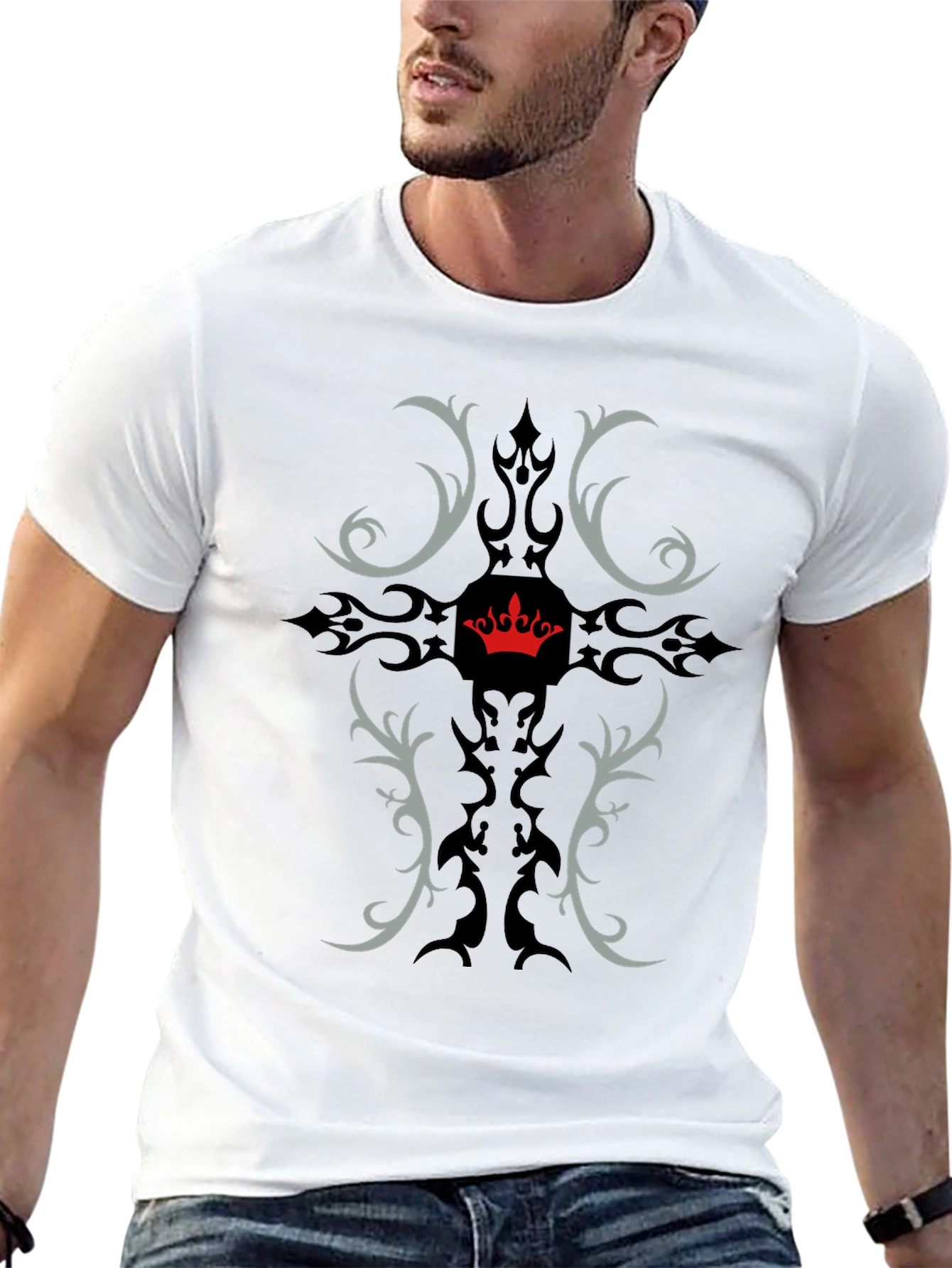 Black Crown Crest Graphic Tee