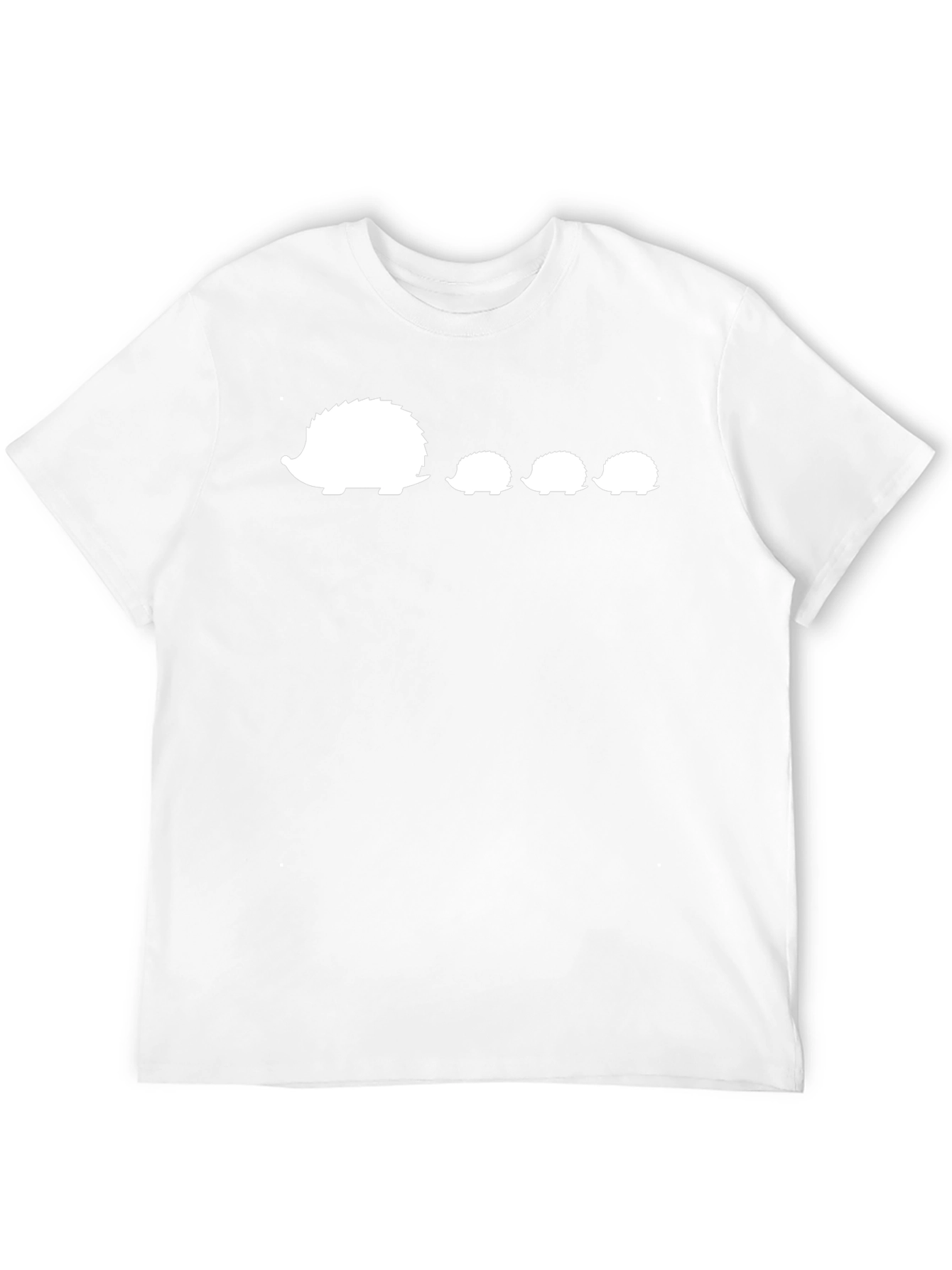 Hedgehog Family T-Shirt - Black Cotton Tee