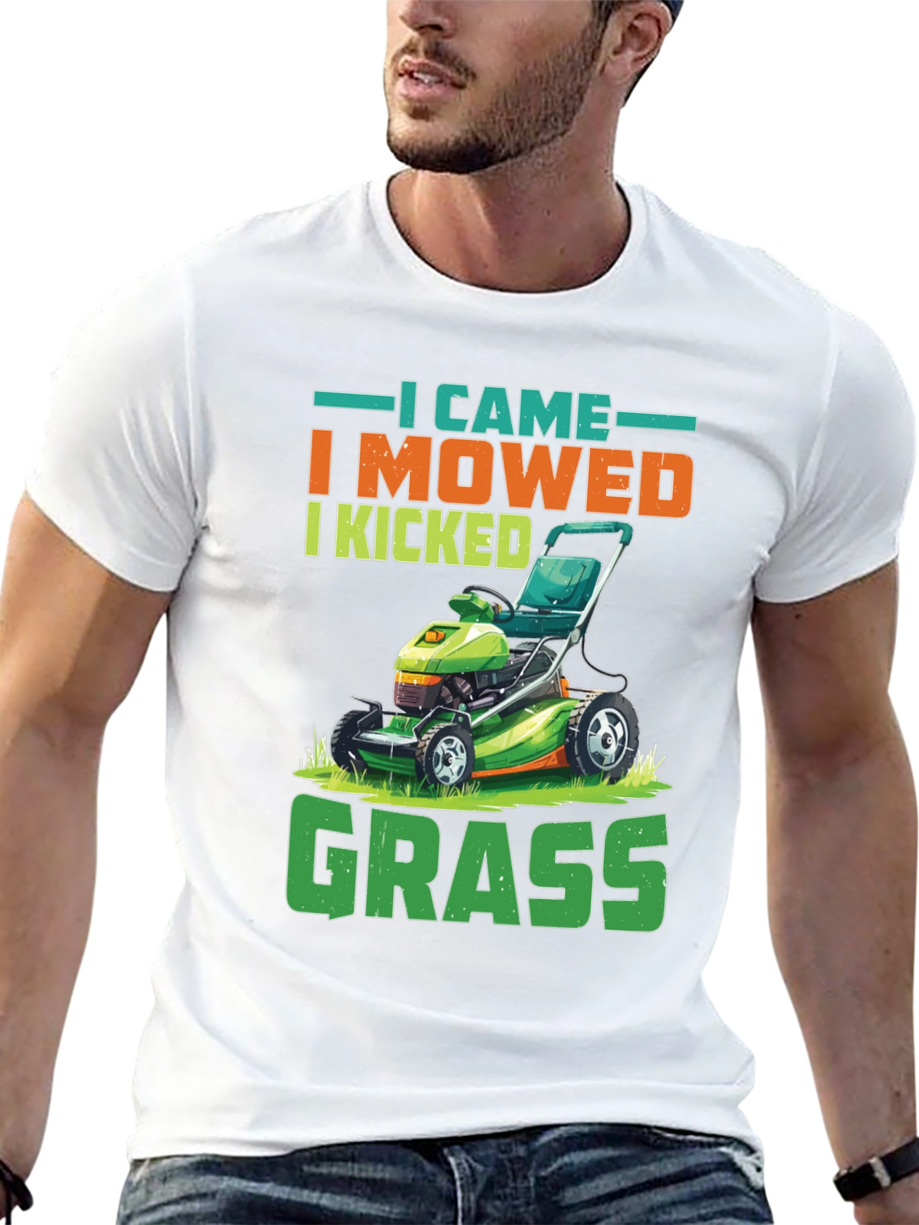 I Came I Mowed Funny Lawn Mowing T-Shirt