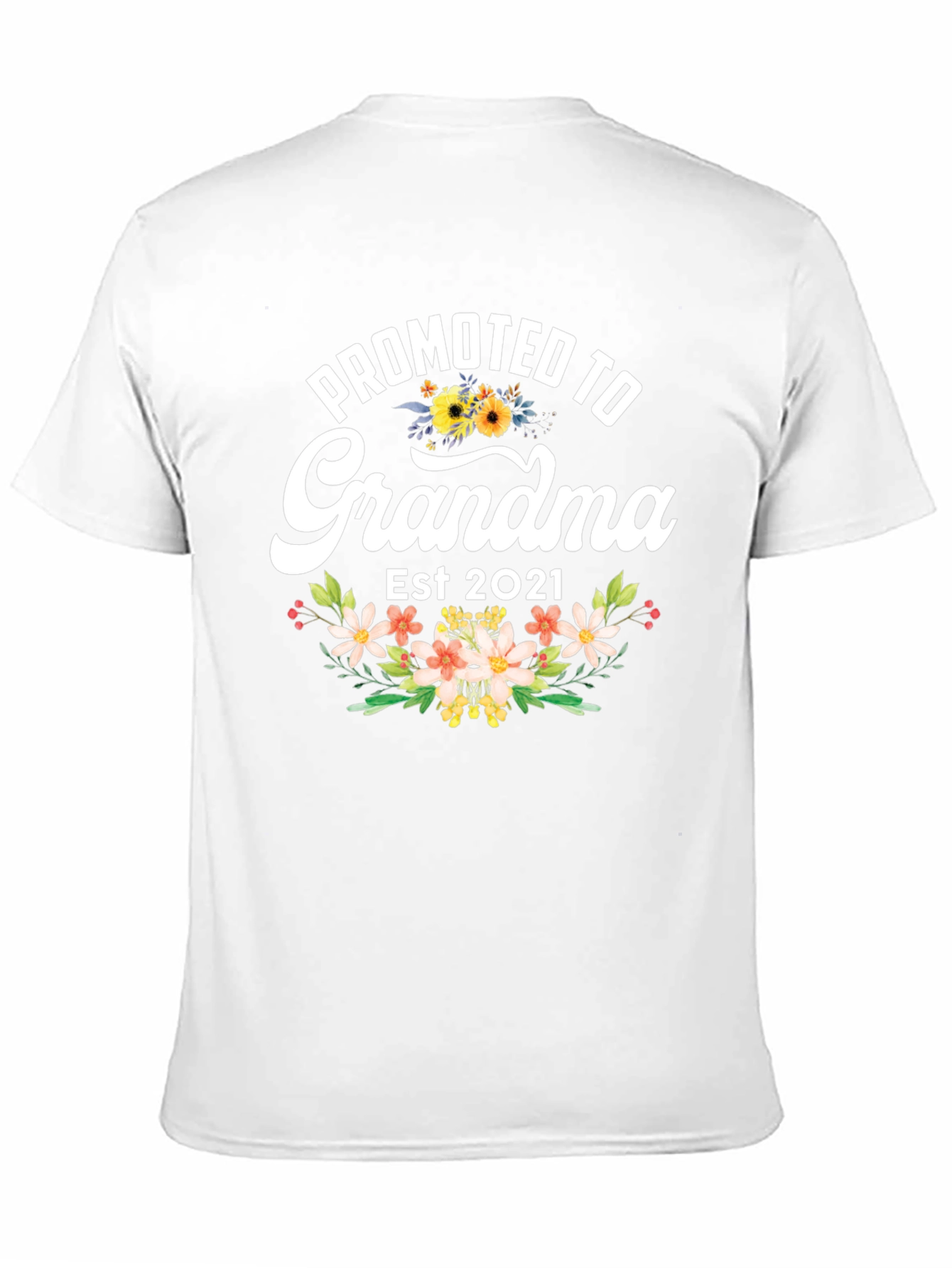 Promoted to Grandma 2021 Floral T-Shirt