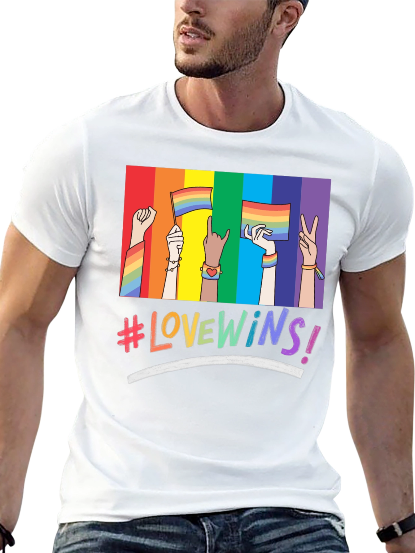 Love Wins Pride T-Shirt - Rainbow Graphic Tee