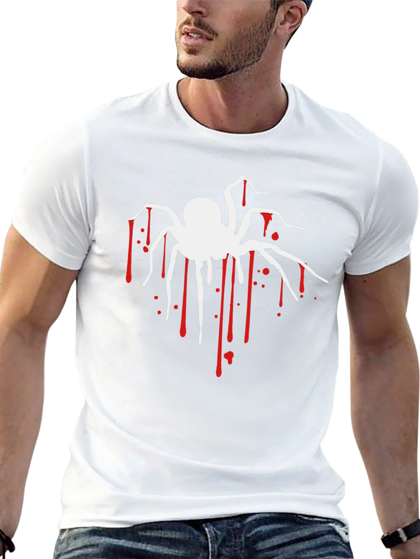 Creepy Spider Graphic Tee - Halloween T-Shirt