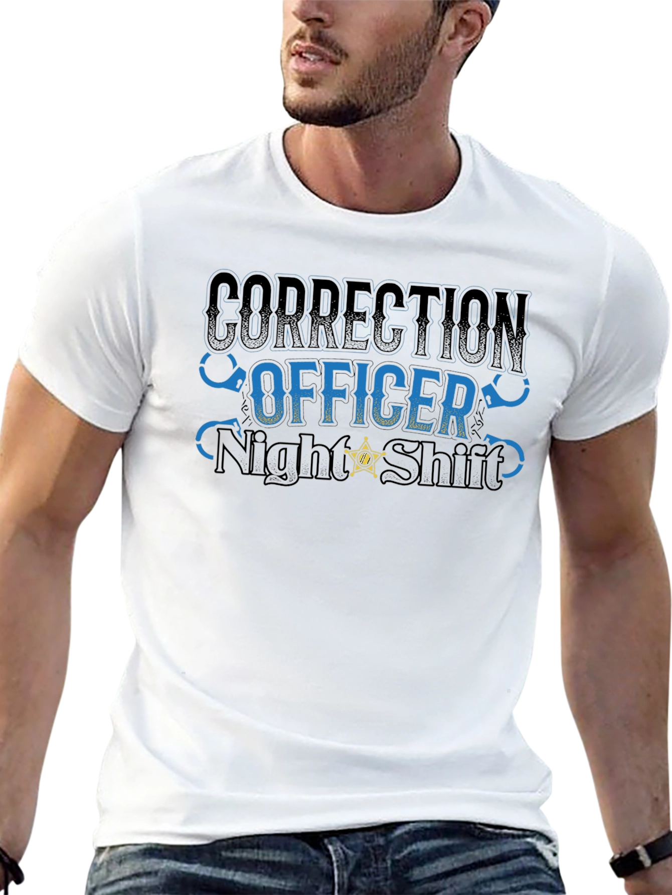 Correction Officer Night Shift Black T-Shirt
