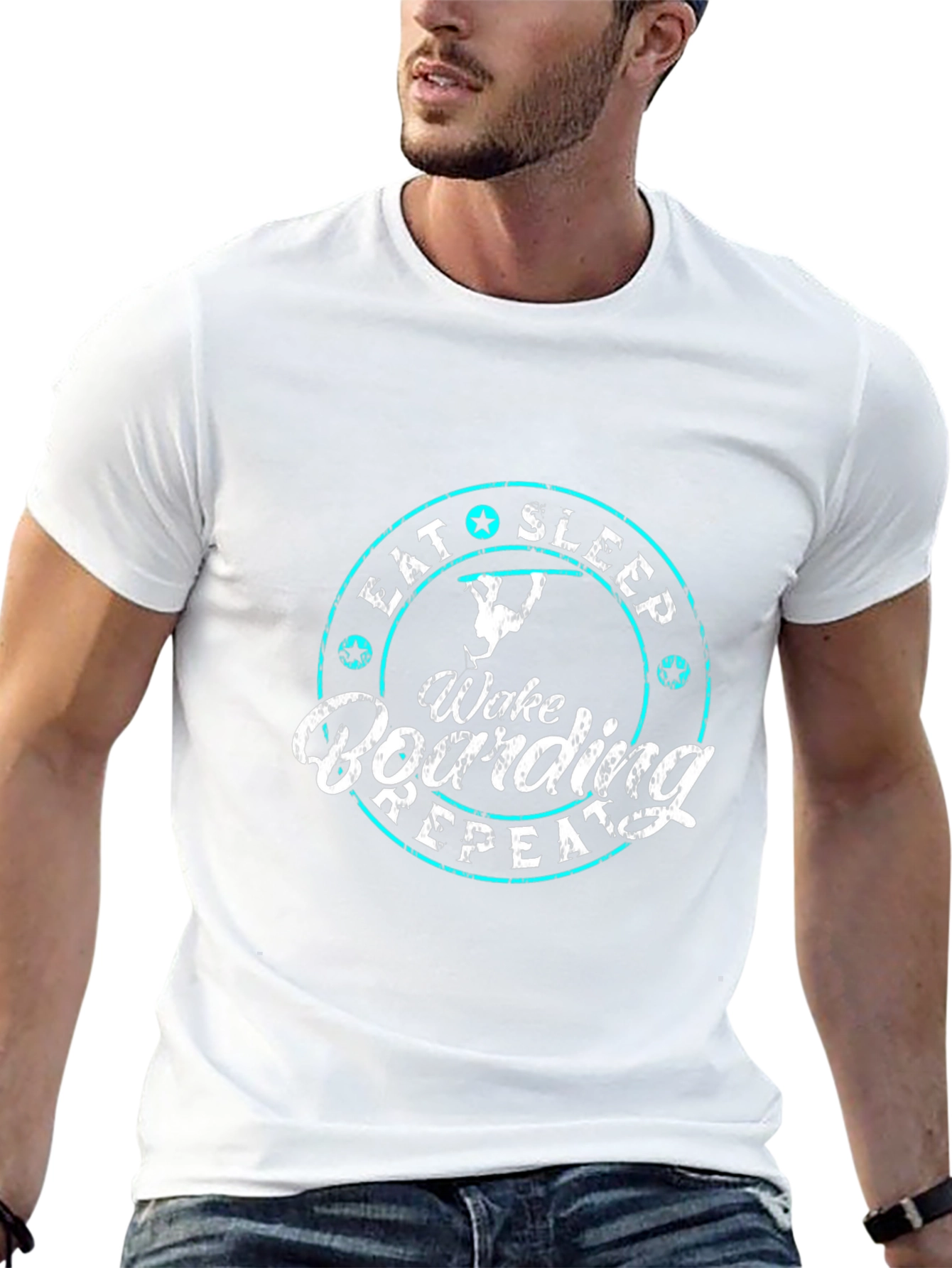 Eat Sleep Wake Boarding Repeat T-Shirt