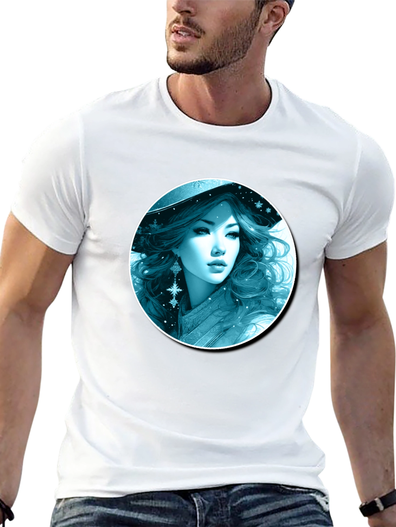 Winter Witch T-Shirt: Black Graphic Tee
