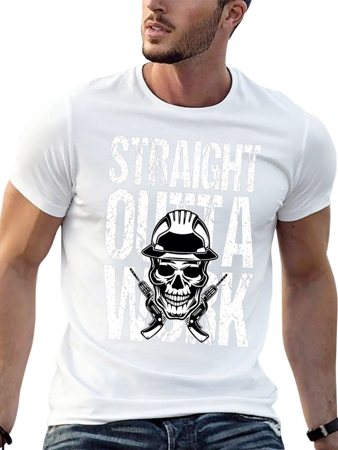 Straight Outta Work Skull Graphic Tee