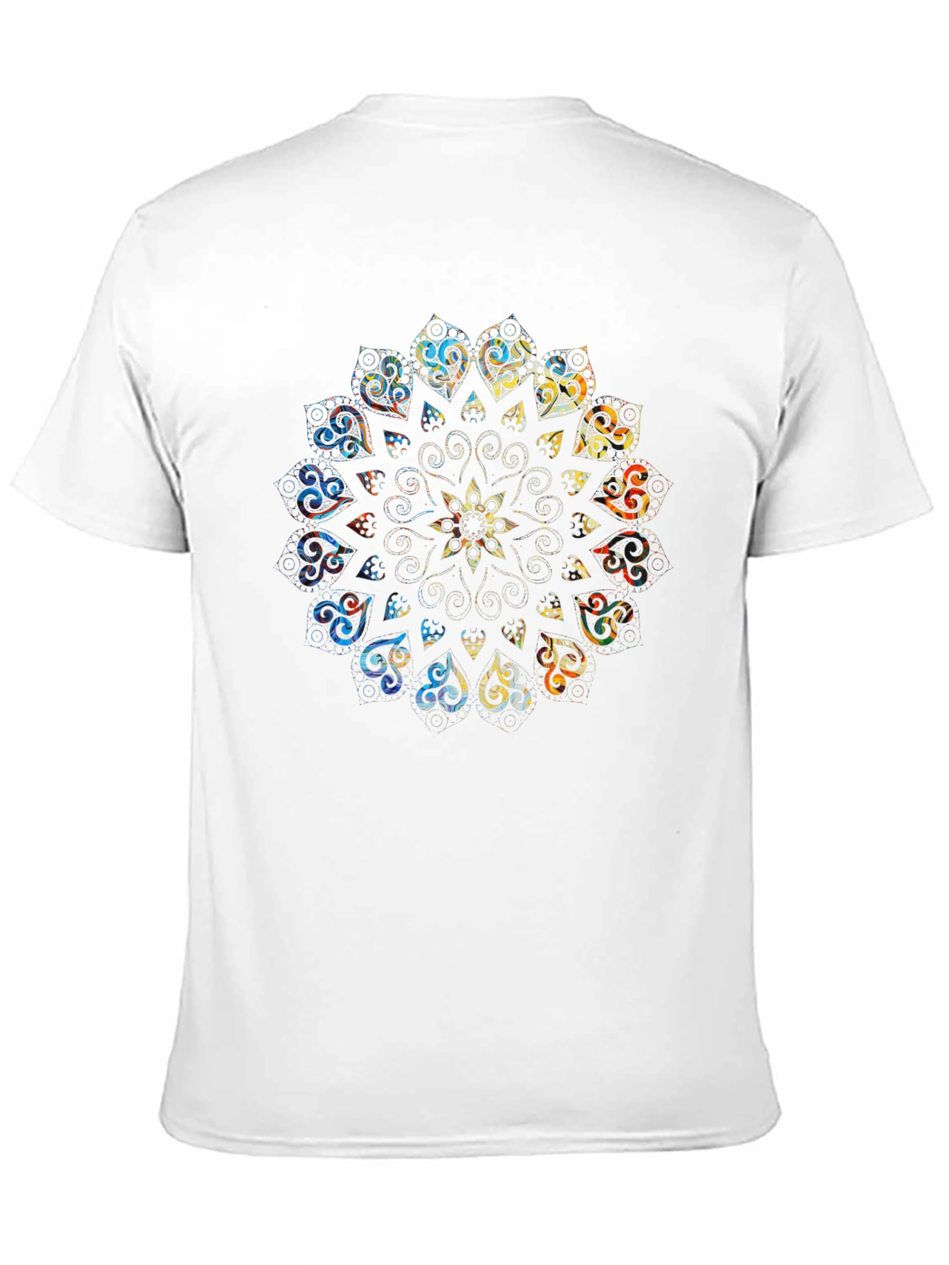 Mandala Print Black T-Shirt