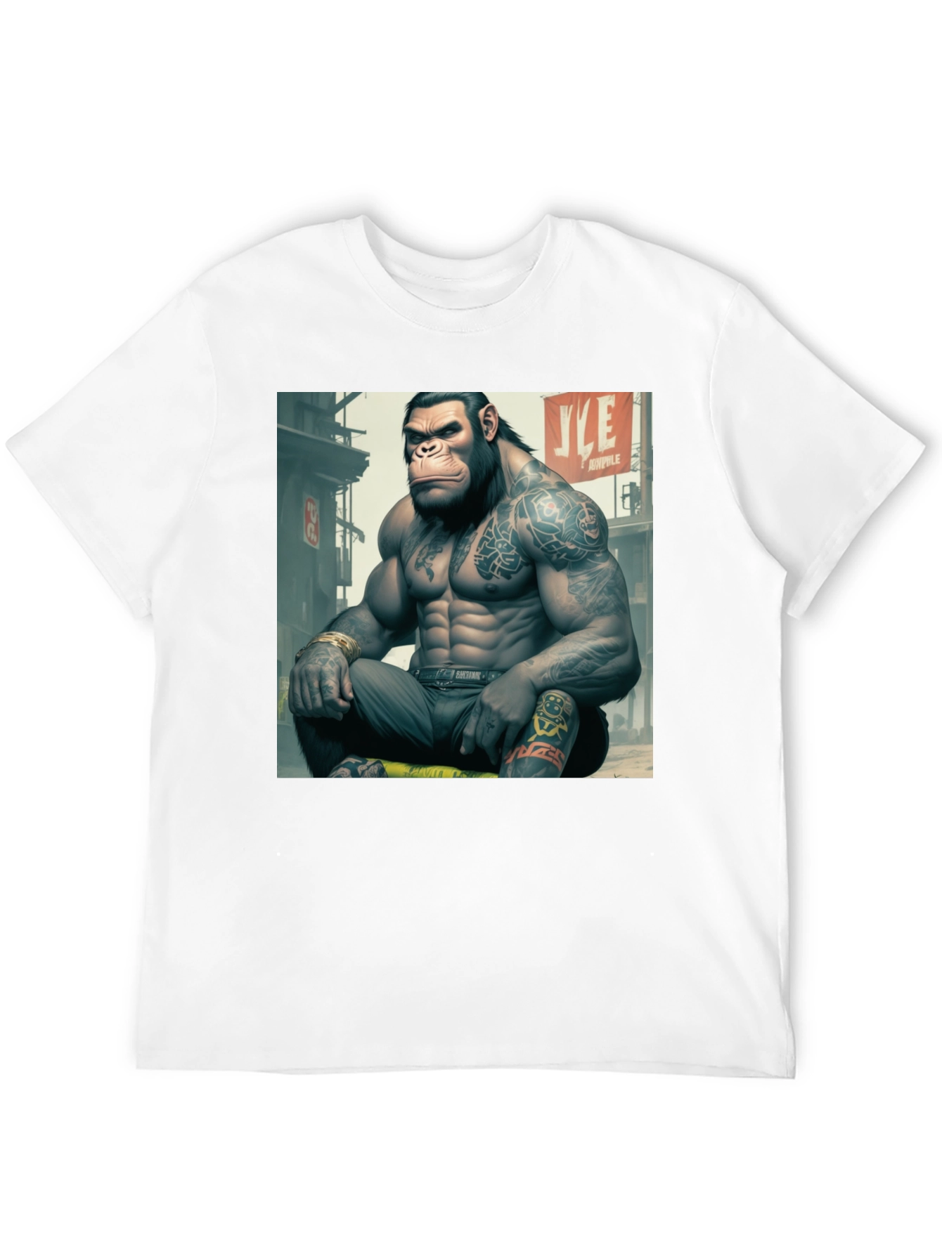 Tattooed Gorilla Graphic Tee - Urban Style