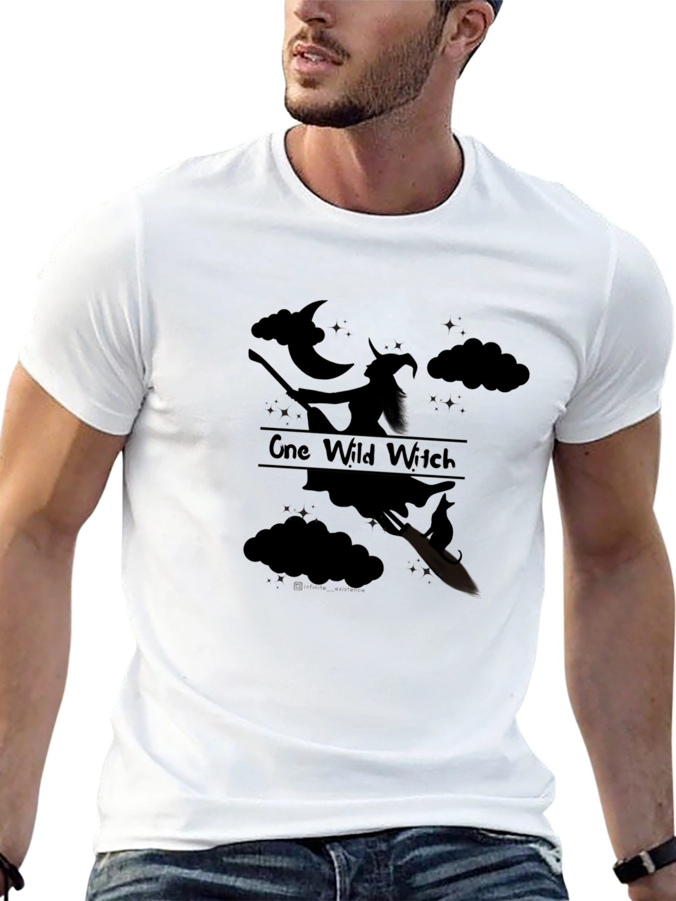 One Wild Witch Graphic Tee - Unisex Black T-Shirt