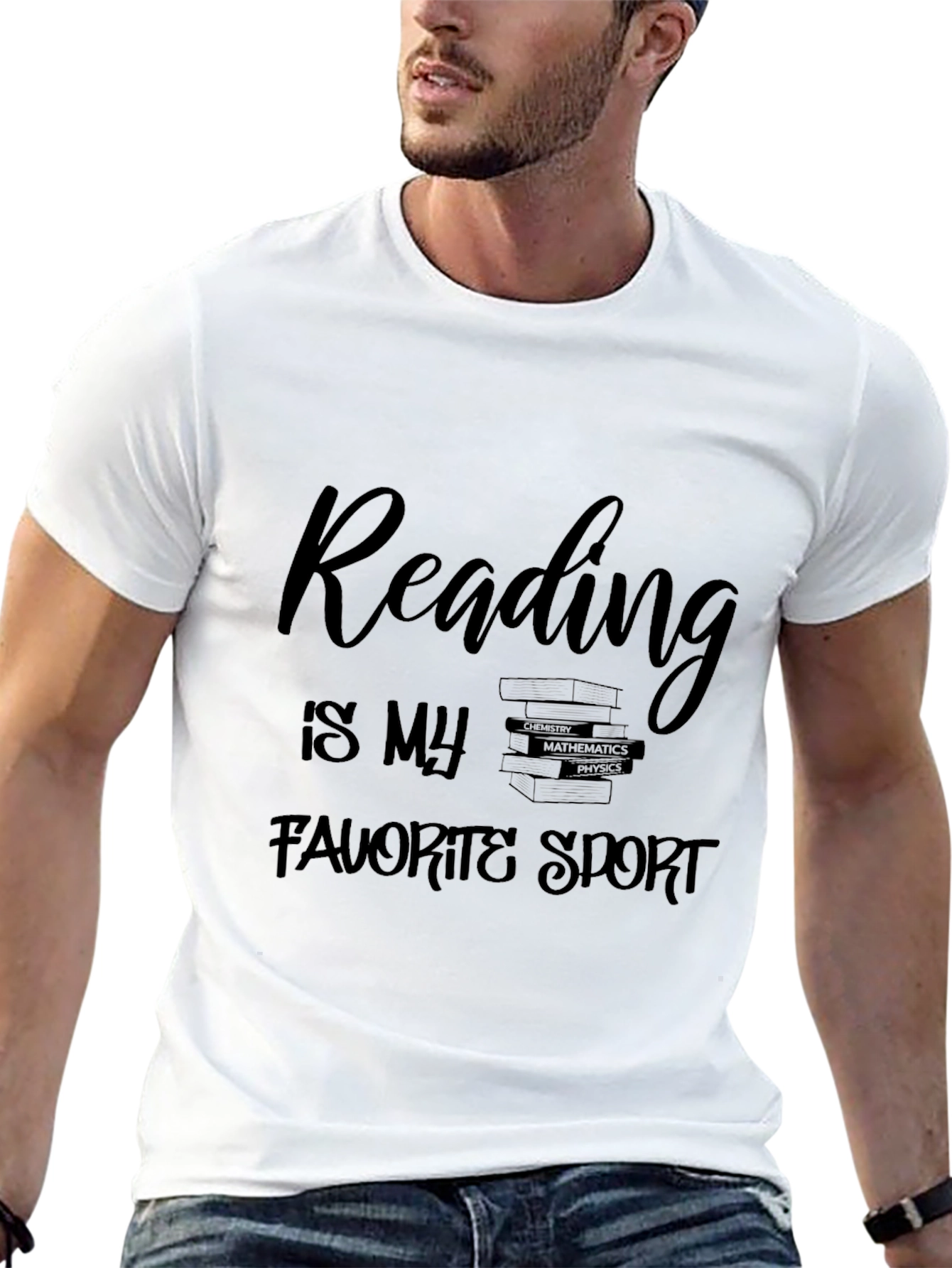 Reading is My Favorite Sport Black T-Shirt