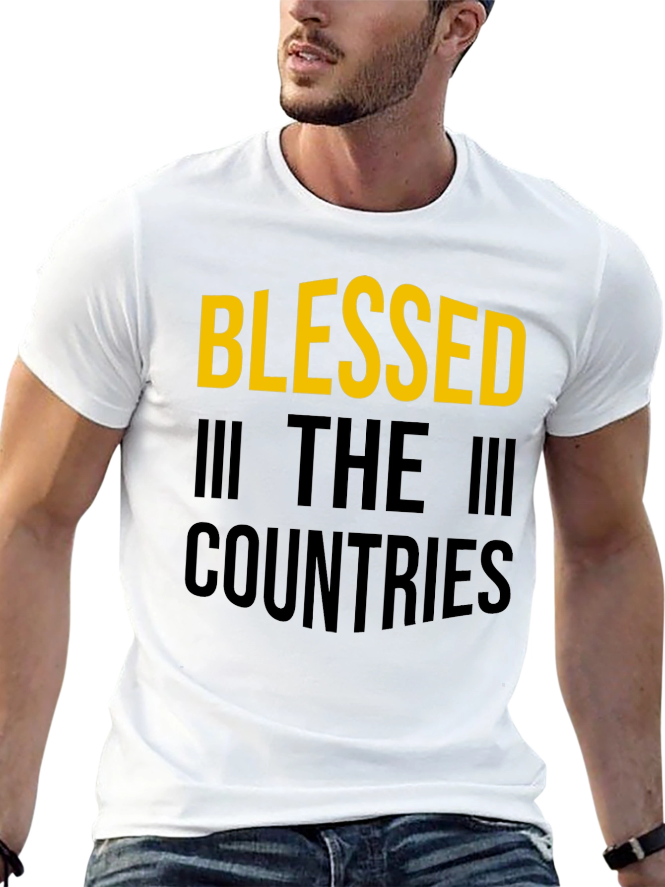 Blessed Countries Graphic Tee - Stylish Black T-Shirt