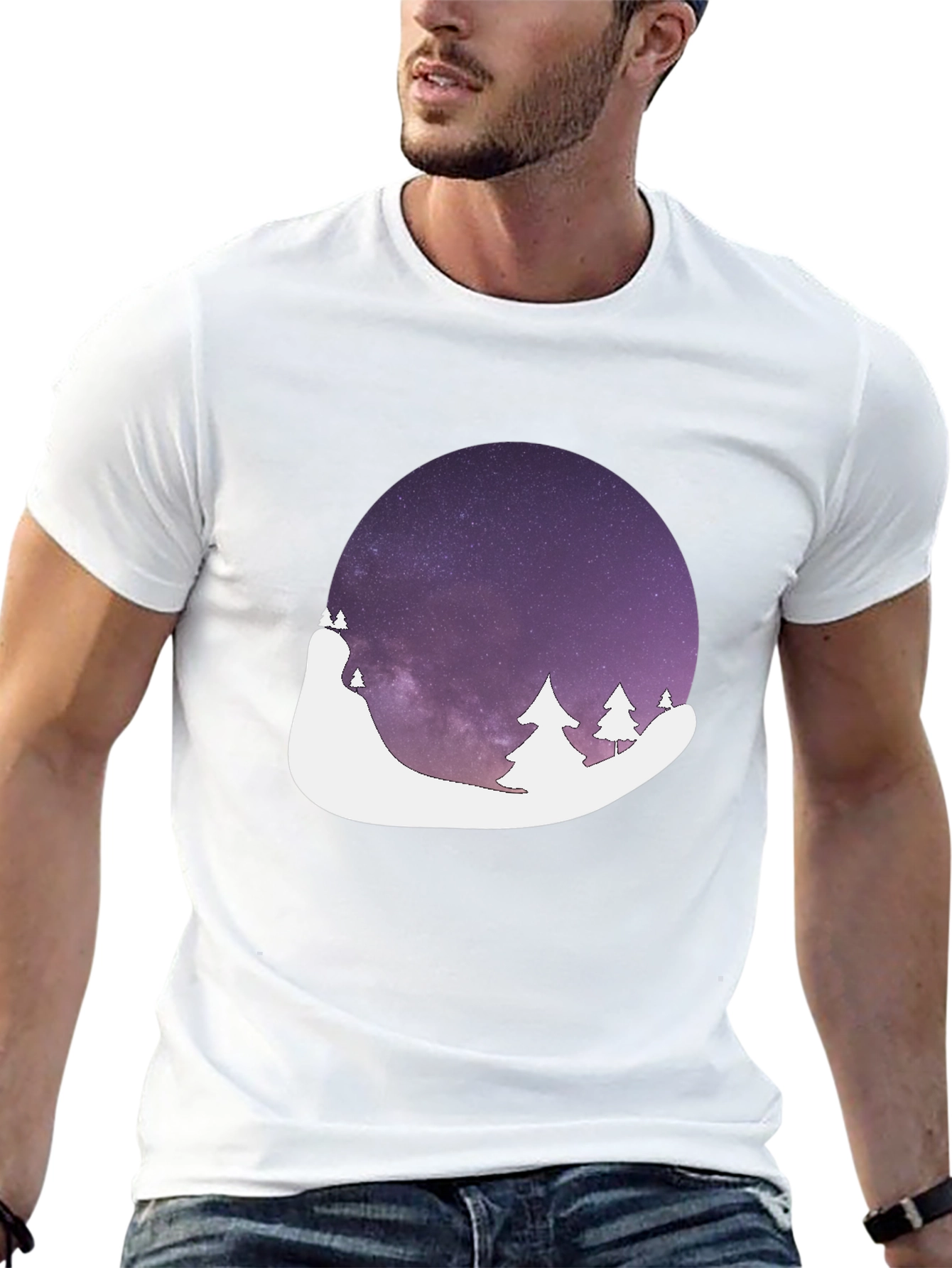 Night Sky Landscape Graphic Tee