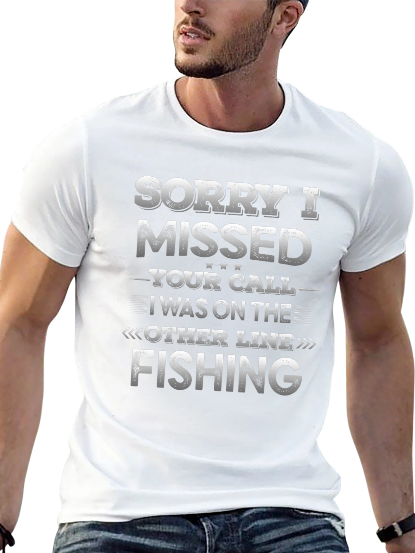 Sorry I Missed Your Call Fishing Graphic Tee