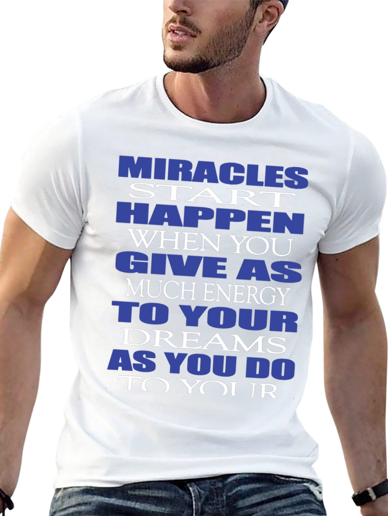 Miracles Happen Graphic Tee - Motivational T-Shirt