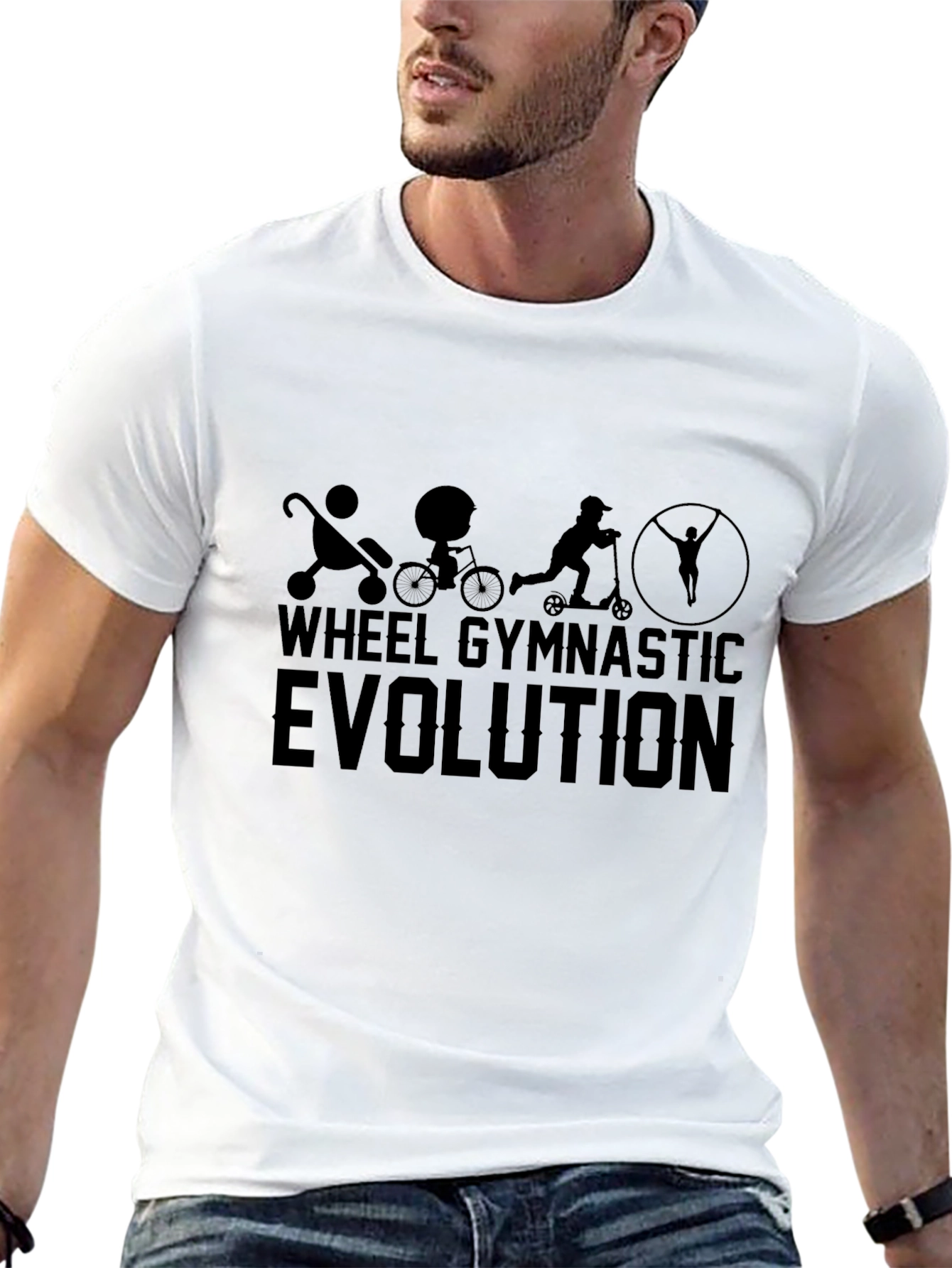 Wheel Gymnastic Evolution Black T-Shirt