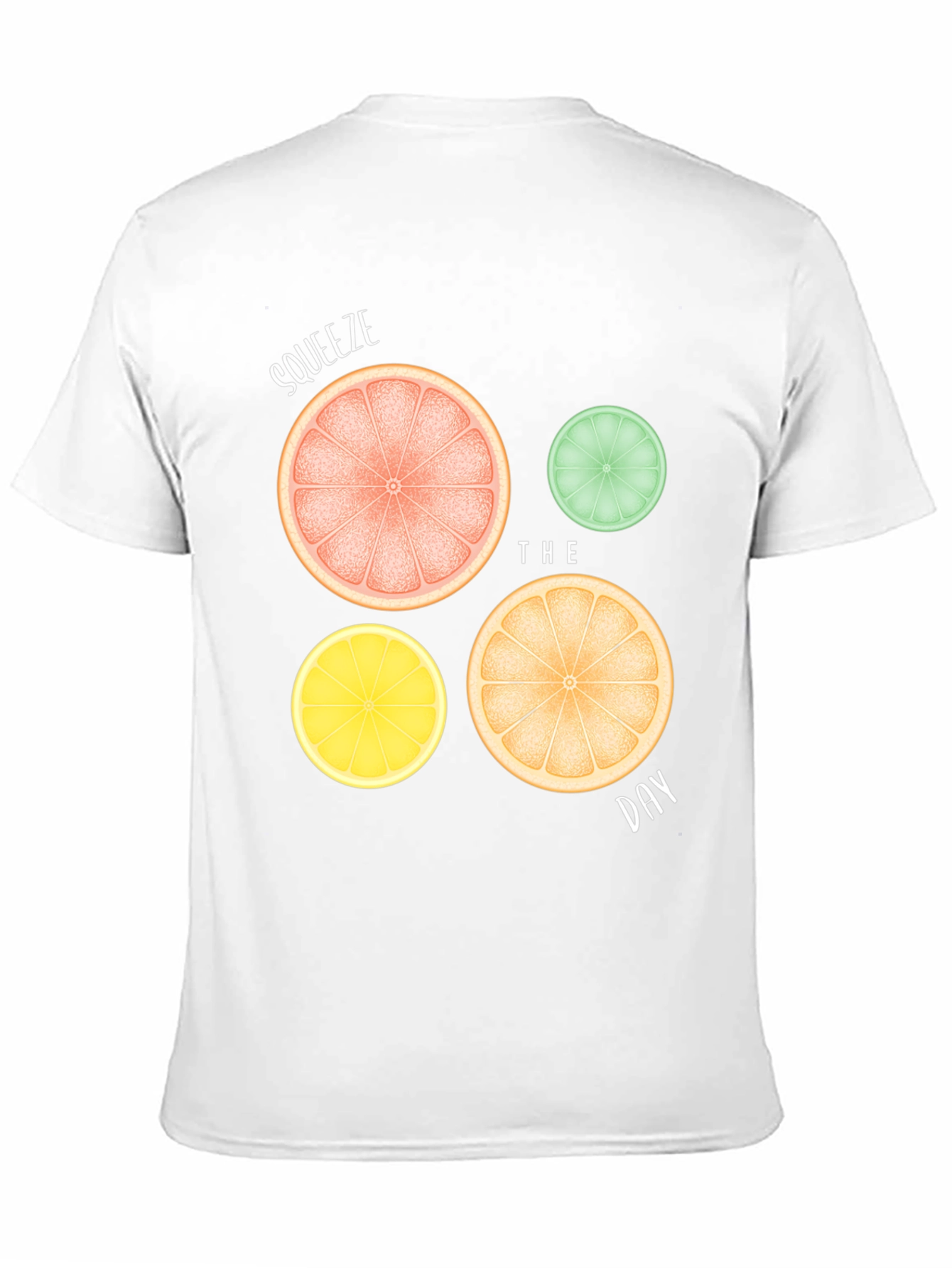 Squeeze the Day Citrus Fruit T-Shirt - Black