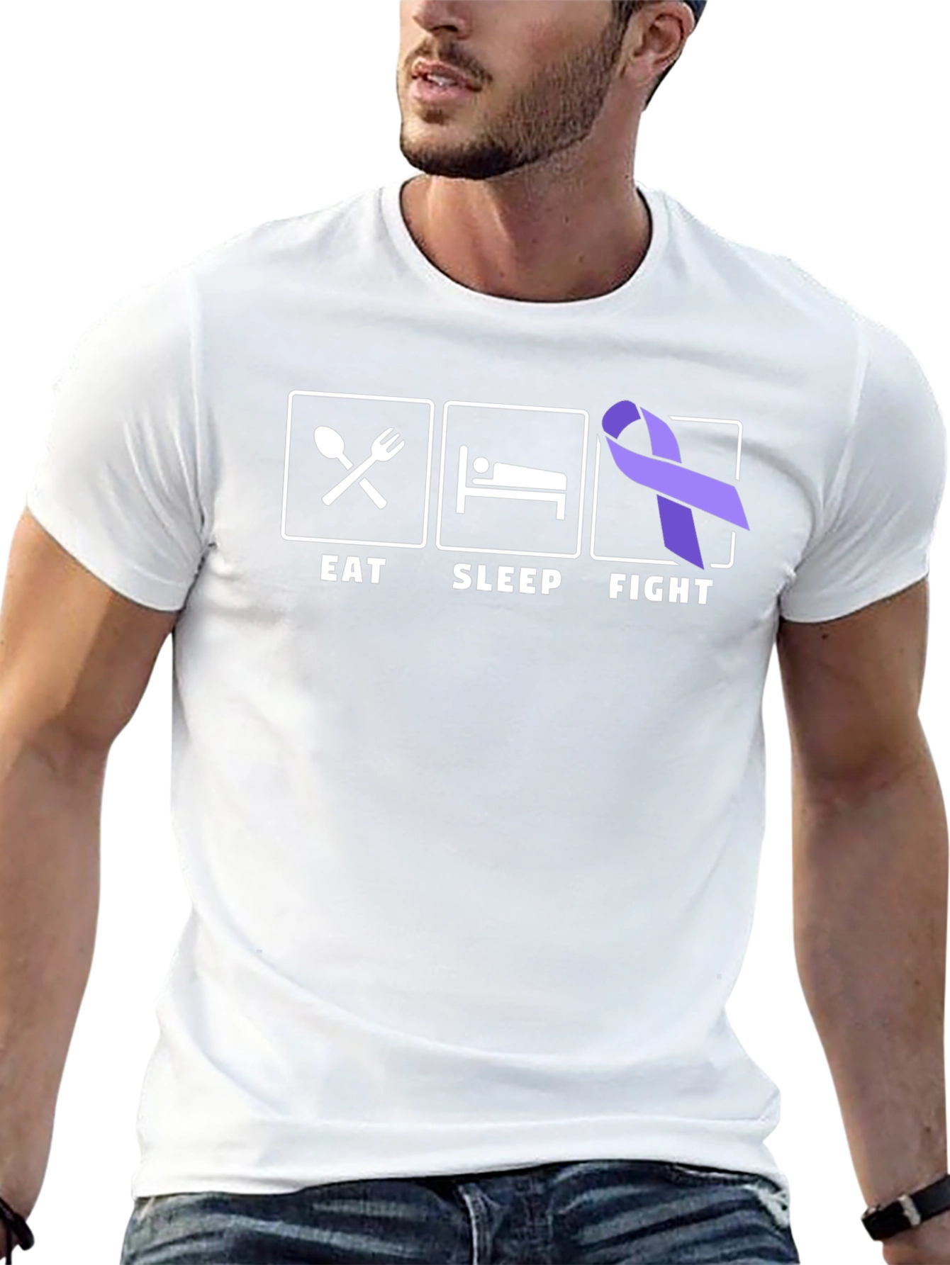 Eat Sleep Fight Awareness T-Shirt