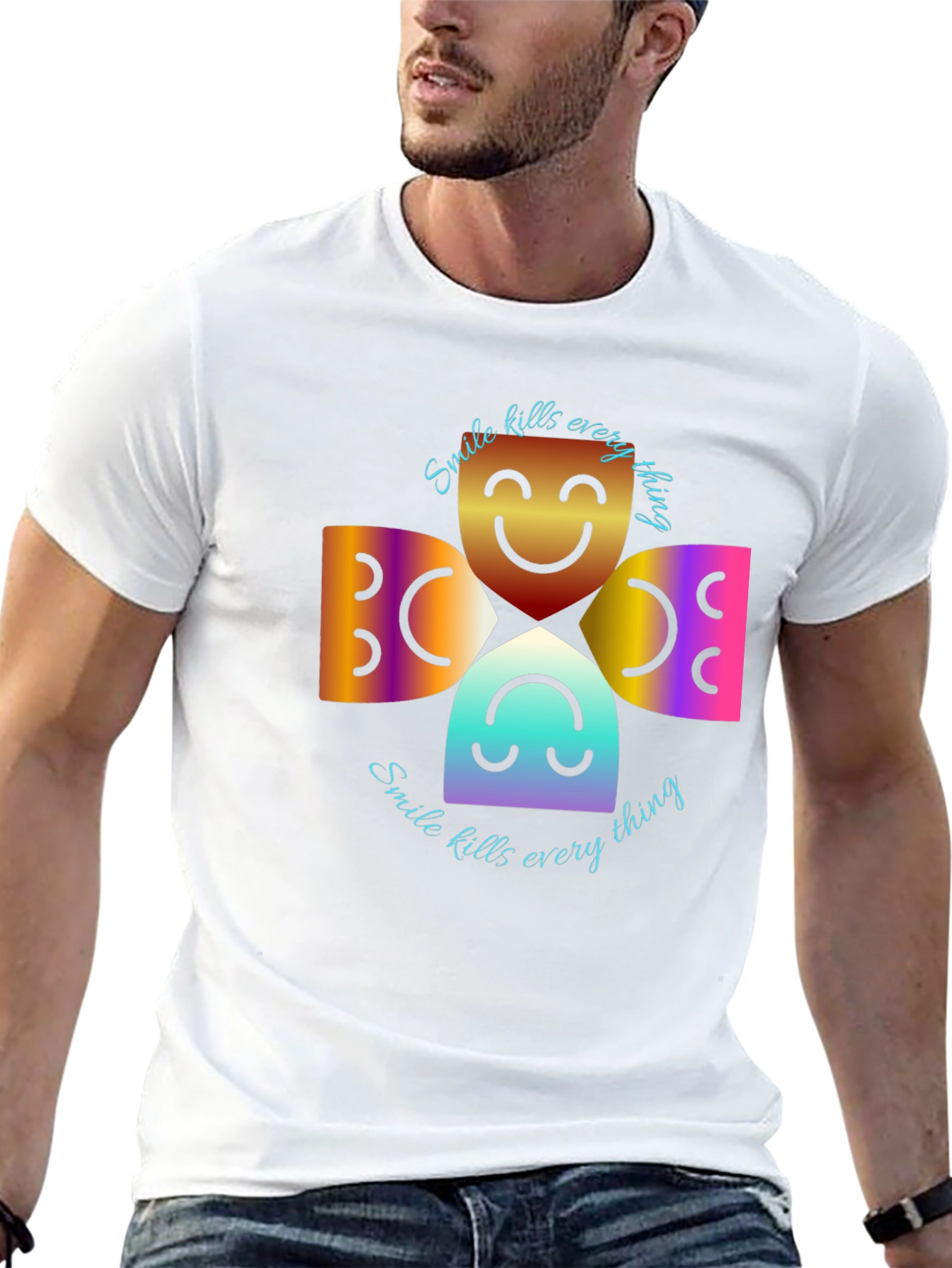 Smile Kills Everything Black Graphic Tee