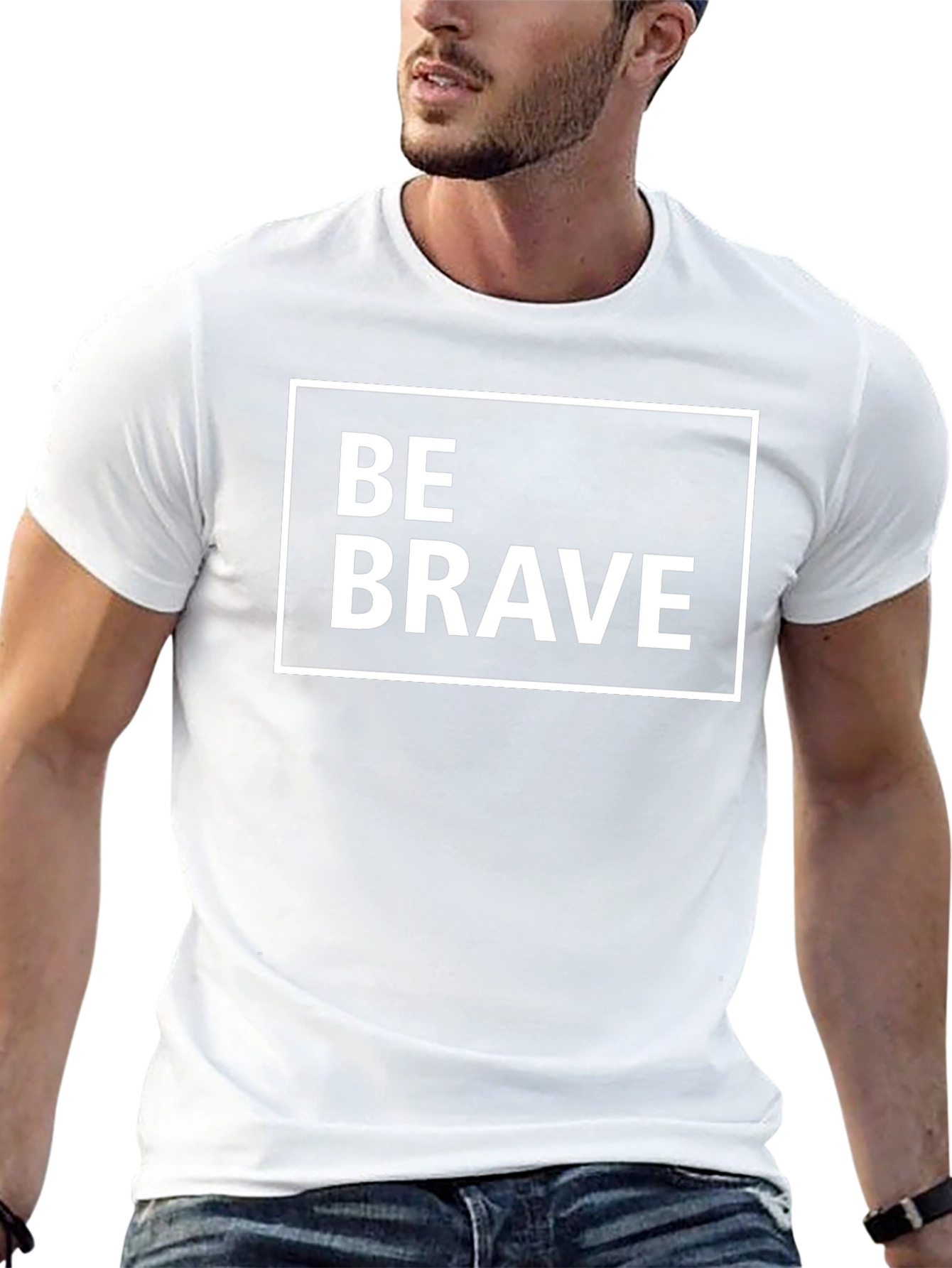 Be Brave Graphic Tee - Black Cotton T-Shirt