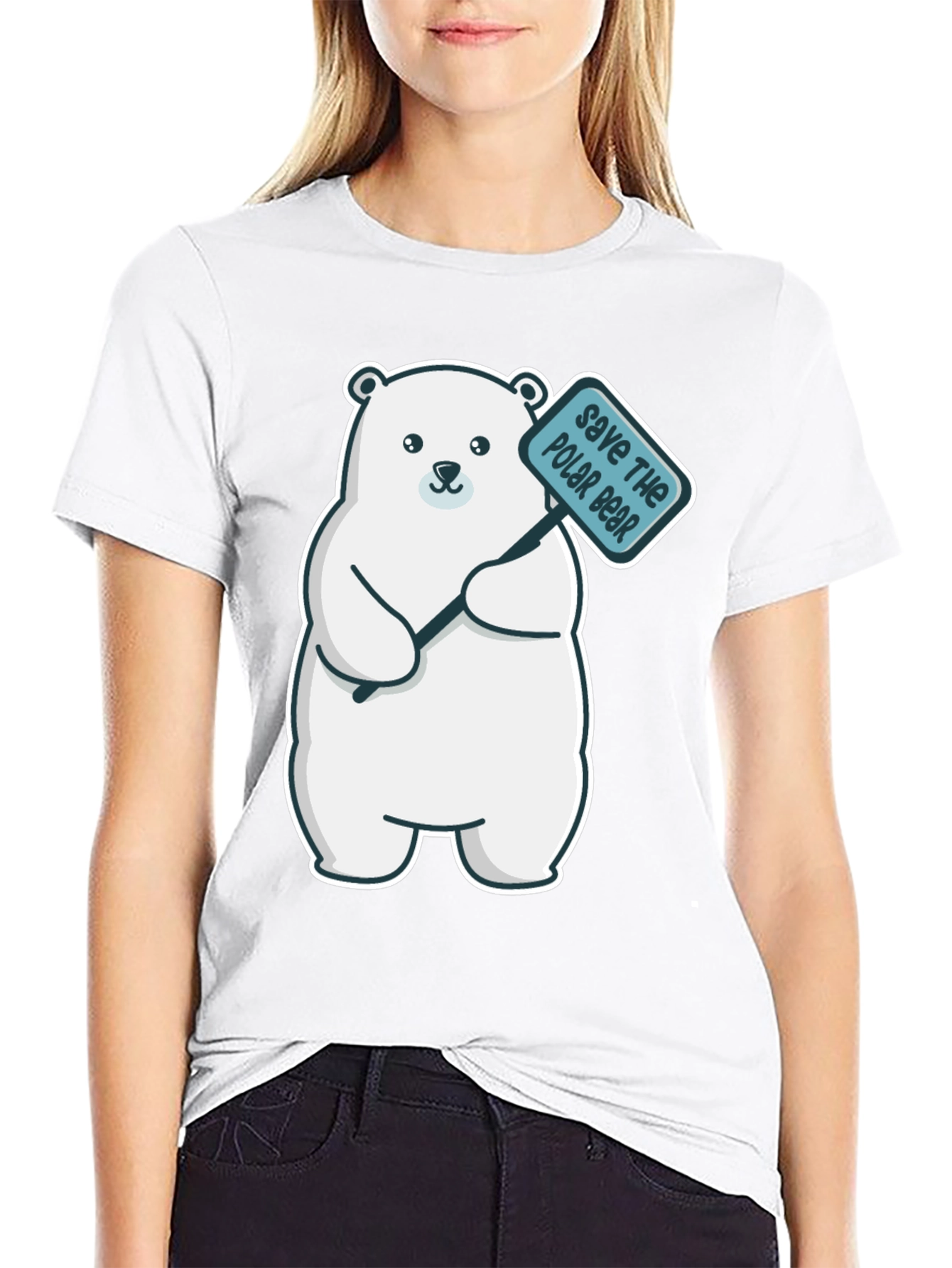 Save the Polar Bear Graphic T-Shirt
