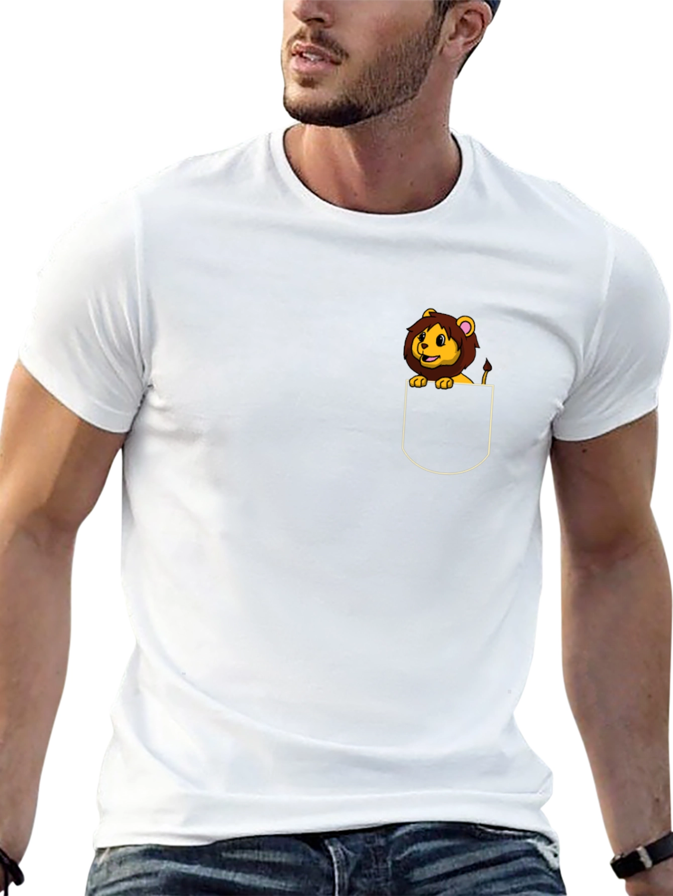 Lion Cub Pocket Tee - Fun & Stylish