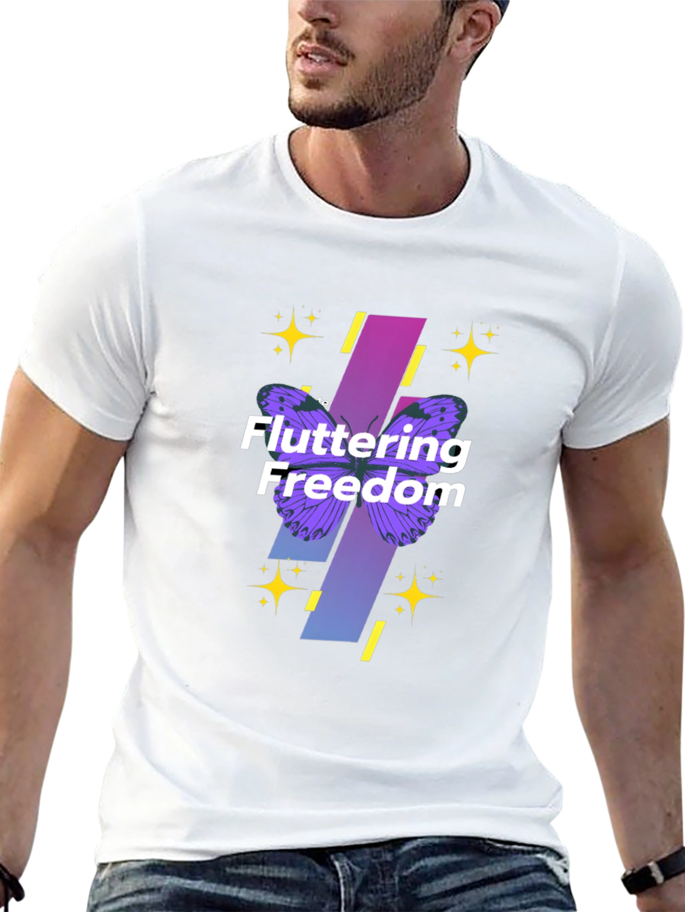 Fluttering Freedom Graphic T-Shirt