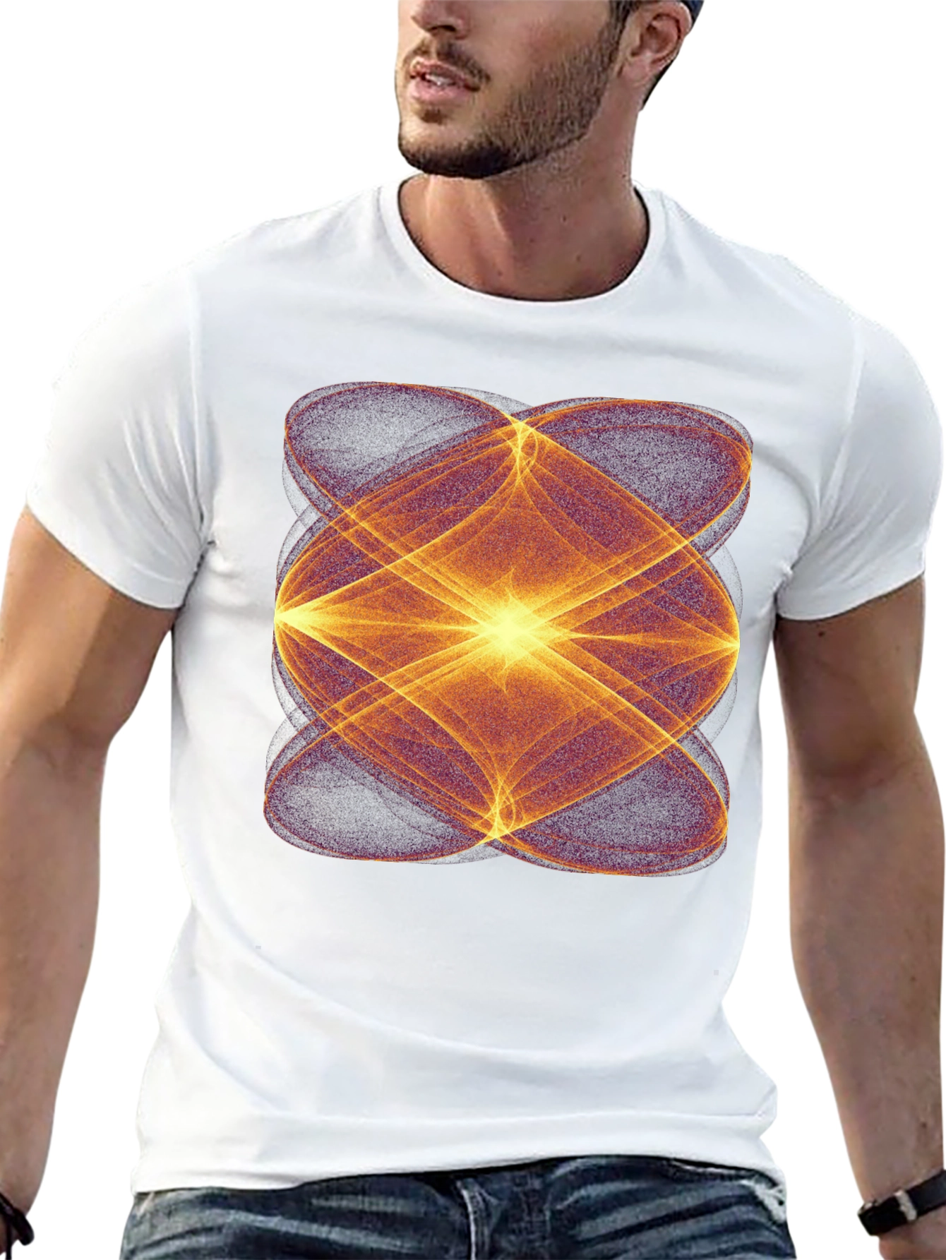 Abstract Geometric Black T-Shirt