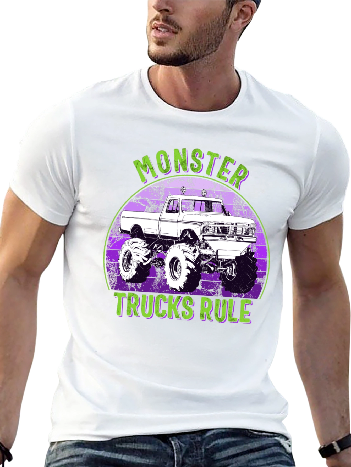 Monster Trucks Rule T-Shirt Black Graphic Tee