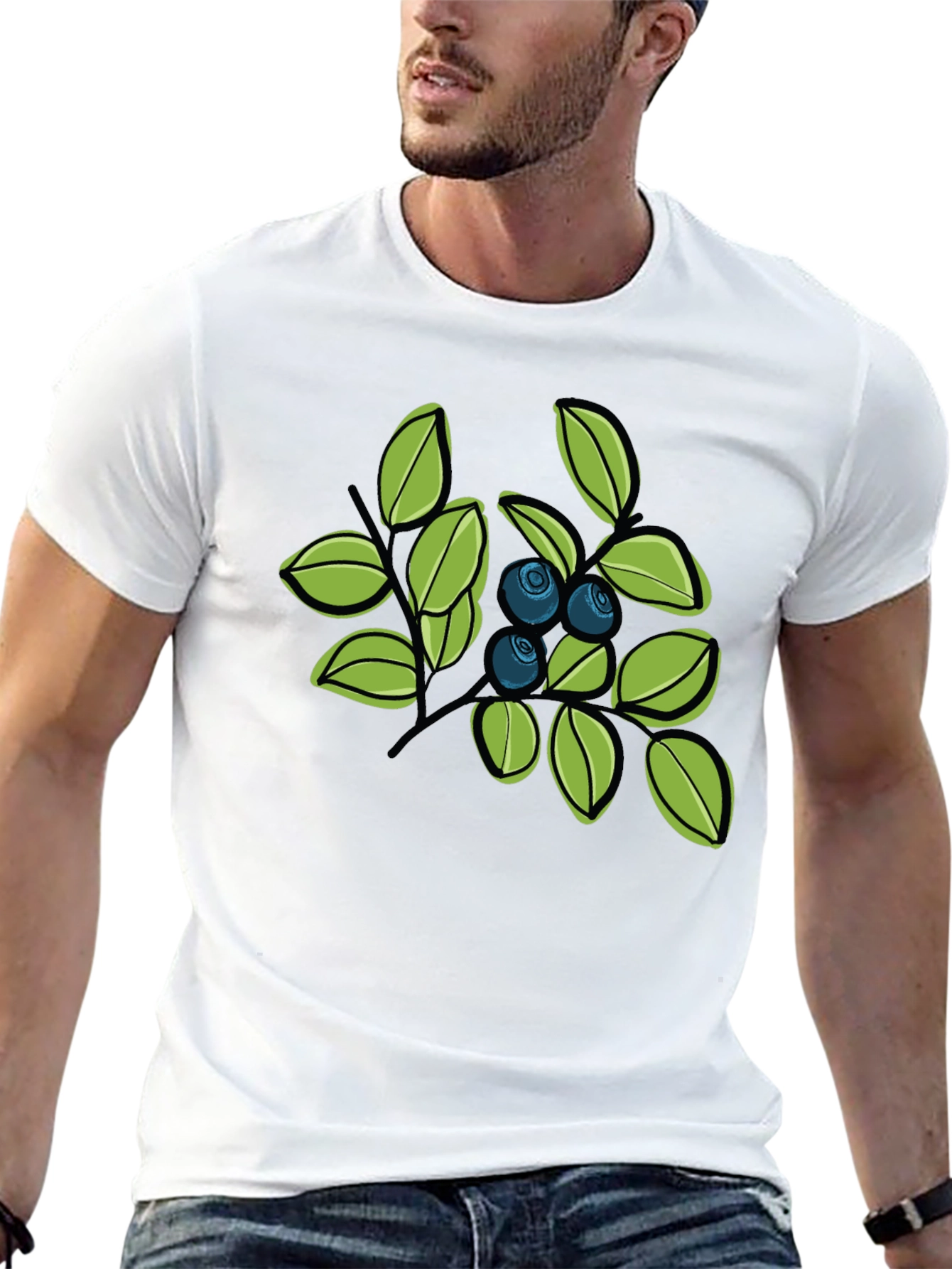 Blueberry Branch Graphic Tee - Stylish Casual Wear