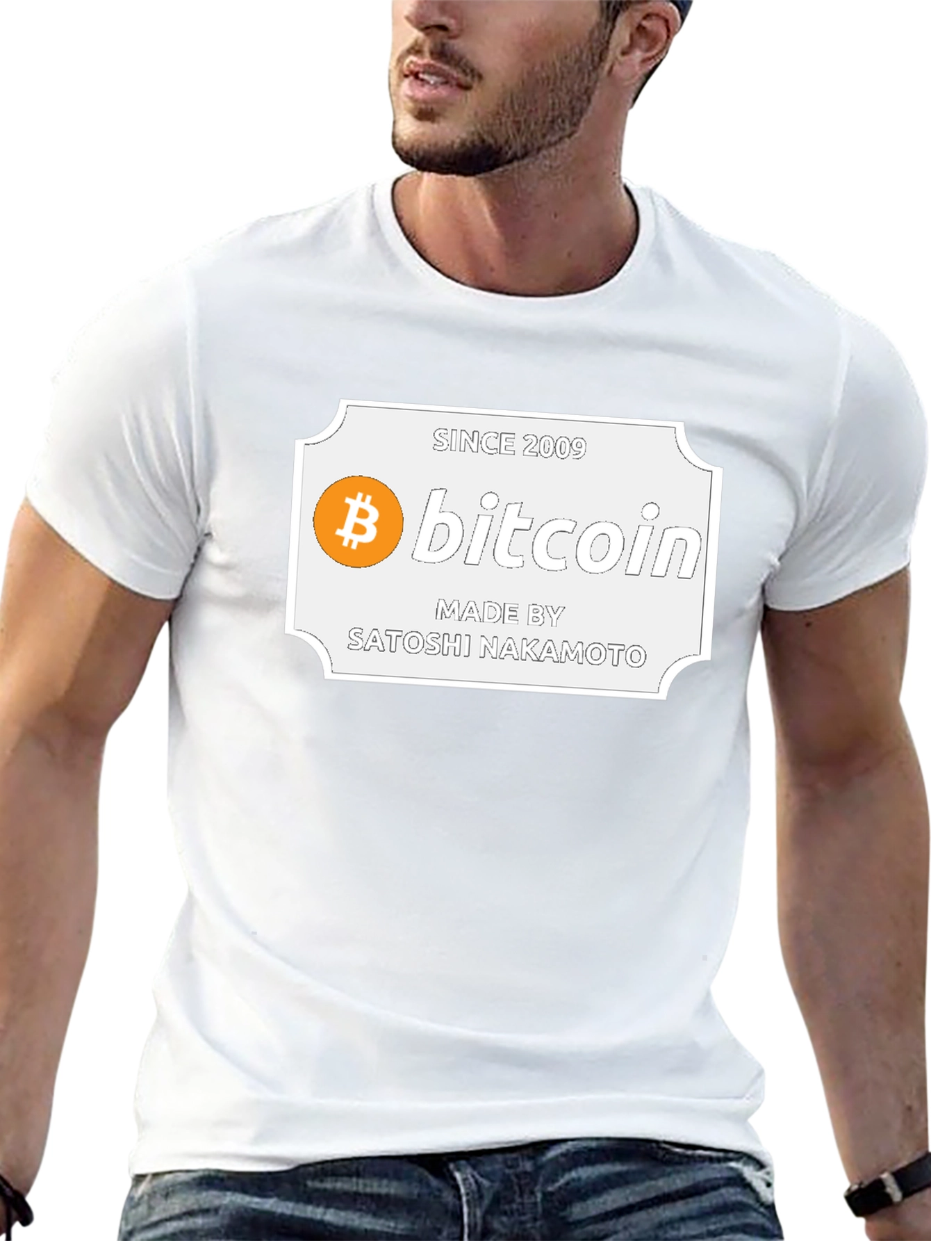 Bitcoin Satoshi Nakamoto Black Graphic Tee