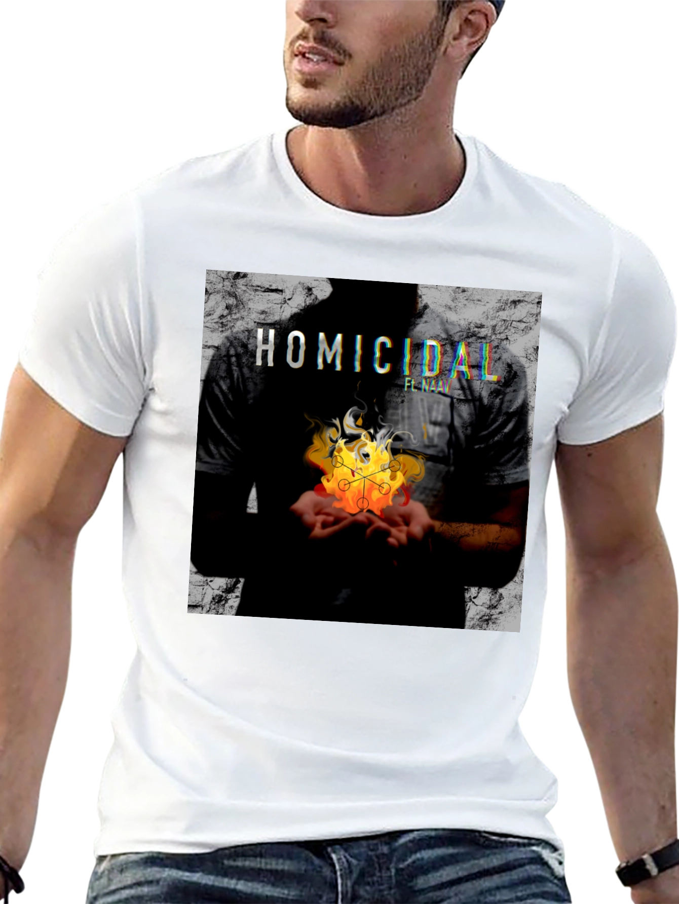 Homicidal Flame Graphic Tee - Modern Streetwear