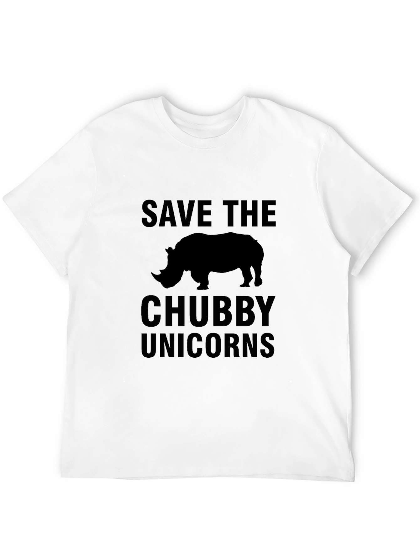 Save The Chubby Unicorns Black T-Shirt